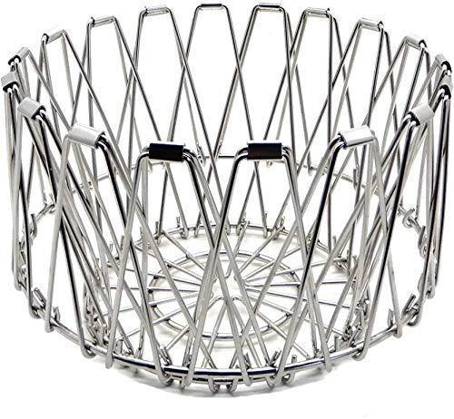 Multipurpose Fruit Basket Stainless Steel Wire Bowl Foldable Basket - Image 3