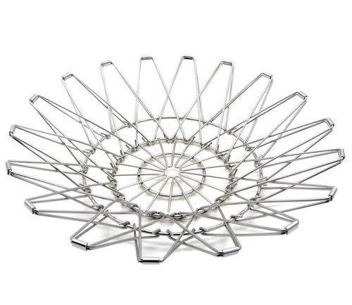 Multipurpose Fruit Basket Stainless Steel Wire Bowl Foldable Basket - Image 5