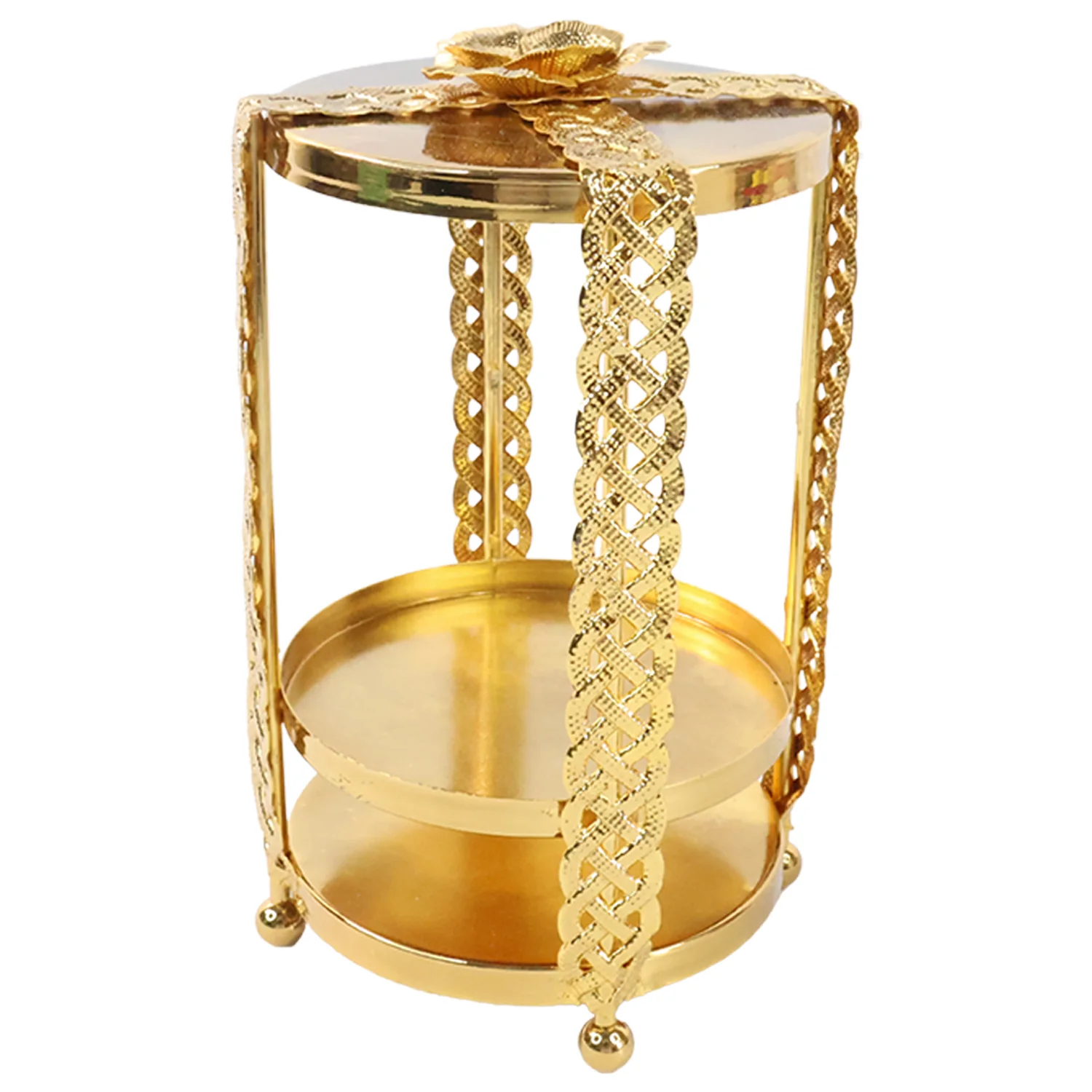 Multipurpose Golden Metal Candle Stand showpiece (1 Pc) - Image 5