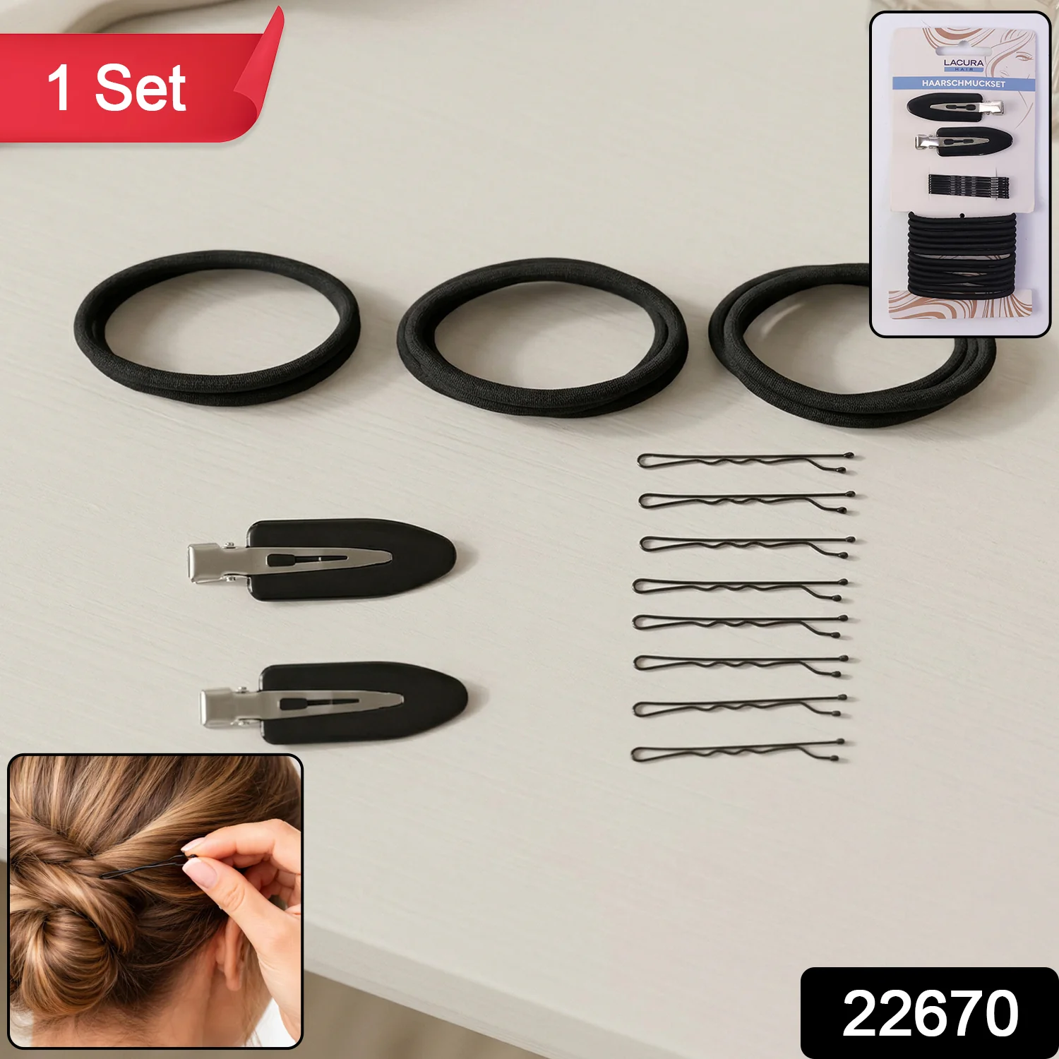 Multipurpose Hair Accessories Combo Set (1 Set) - Image 2