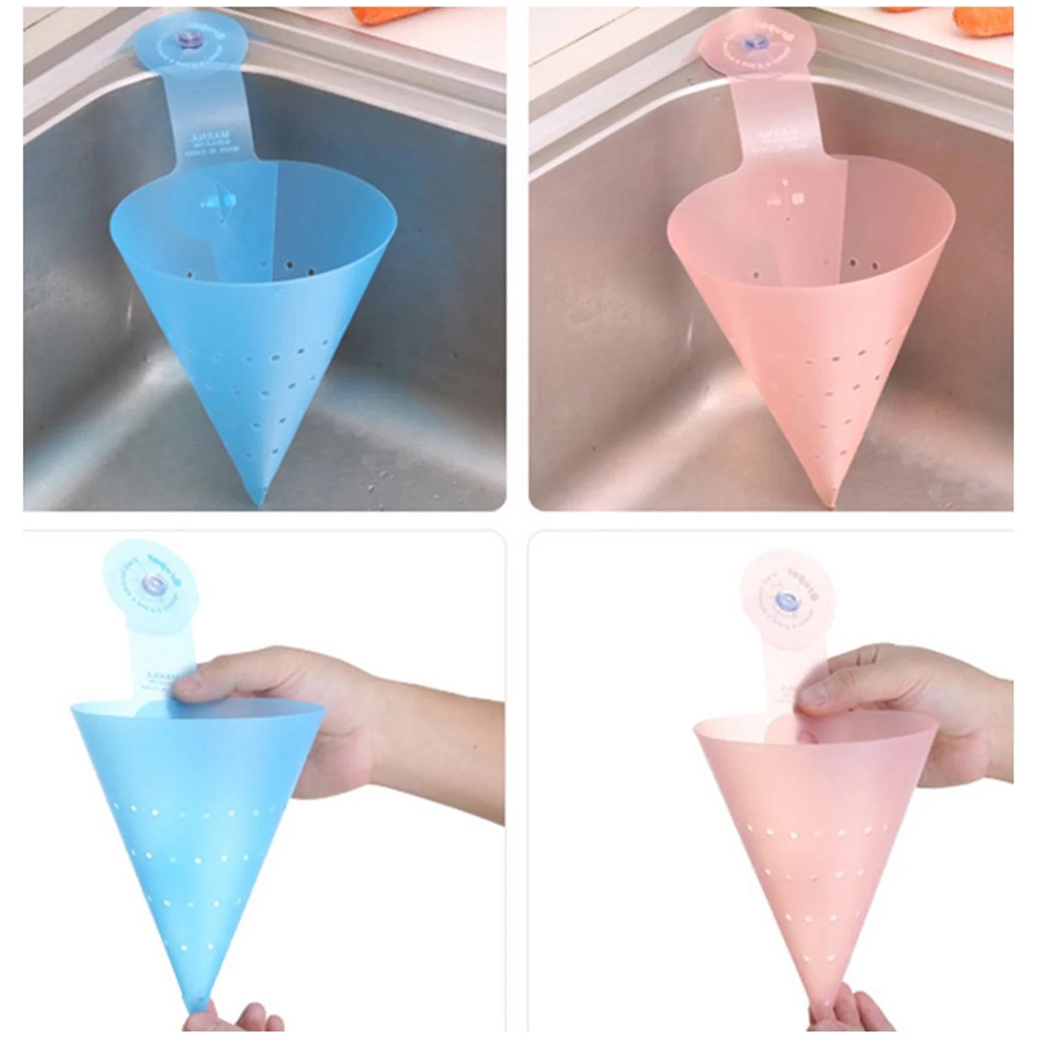 Multipurpose Hanging Sink Corner Strainer with Suction Cup (1 Pc) - Image 3