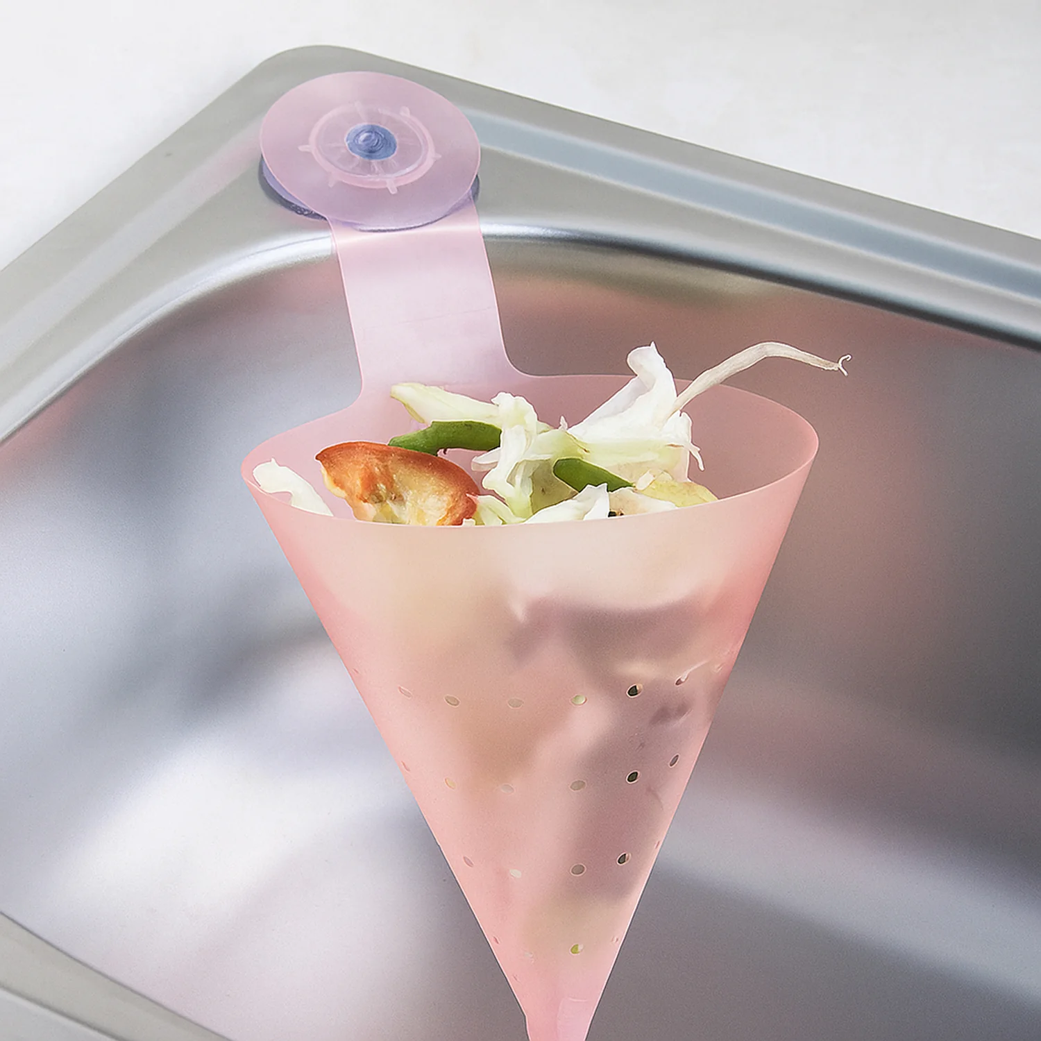 Multipurpose Hanging Sink Corner Strainer with Suction Cup (1 Pc) - Image 7