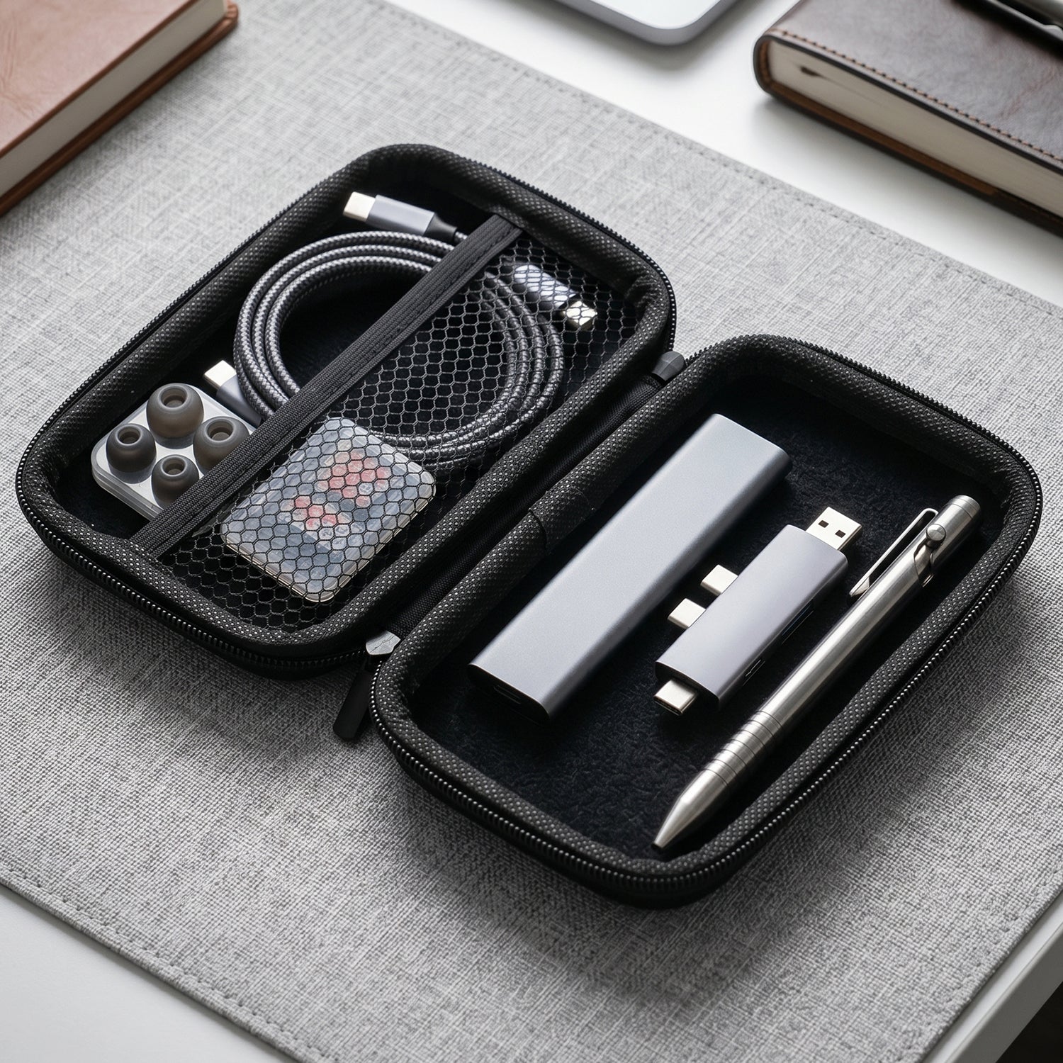 Multipurpose Hard Shell Travel Zipper Case (1 Pc, Only case Included) - Image 5