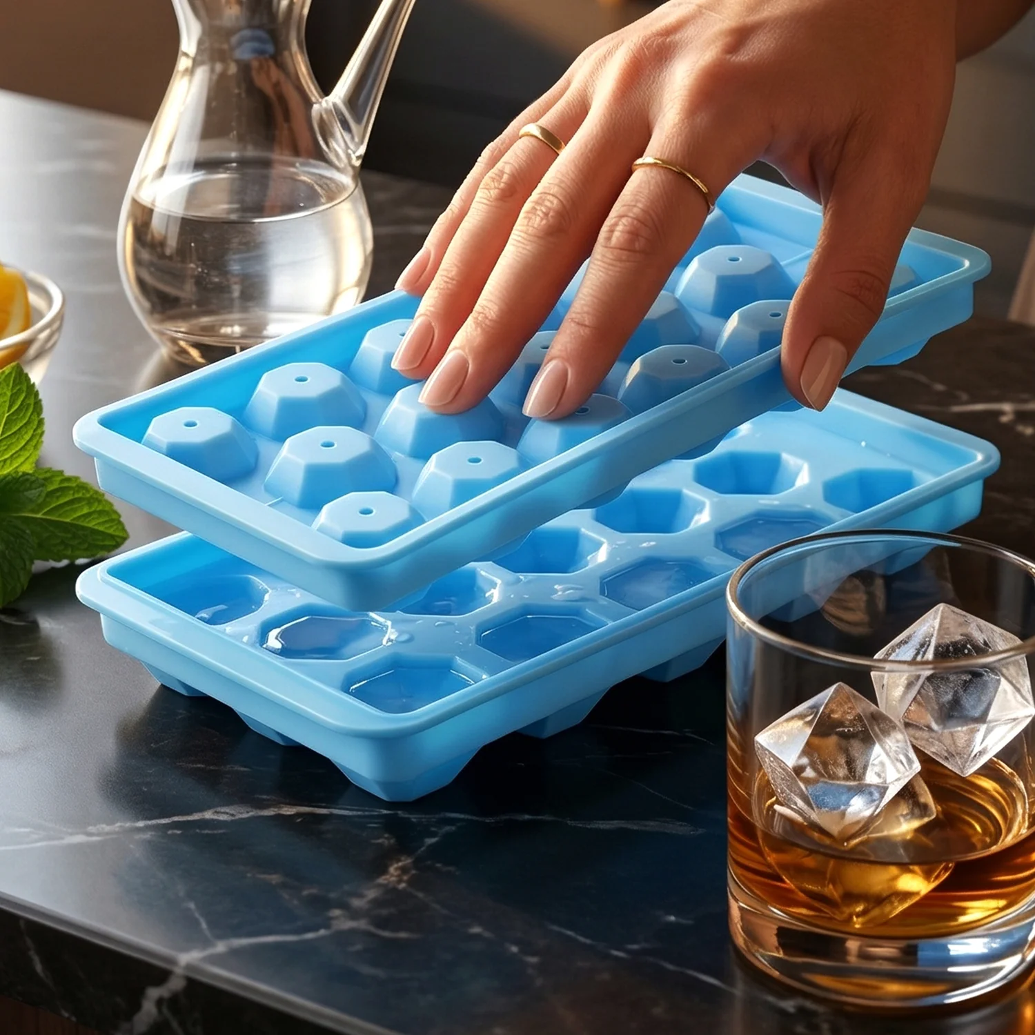 Multipurpose Ice Cube Tray with Lid 17 Grid Mold (1 Pc) - Image 5