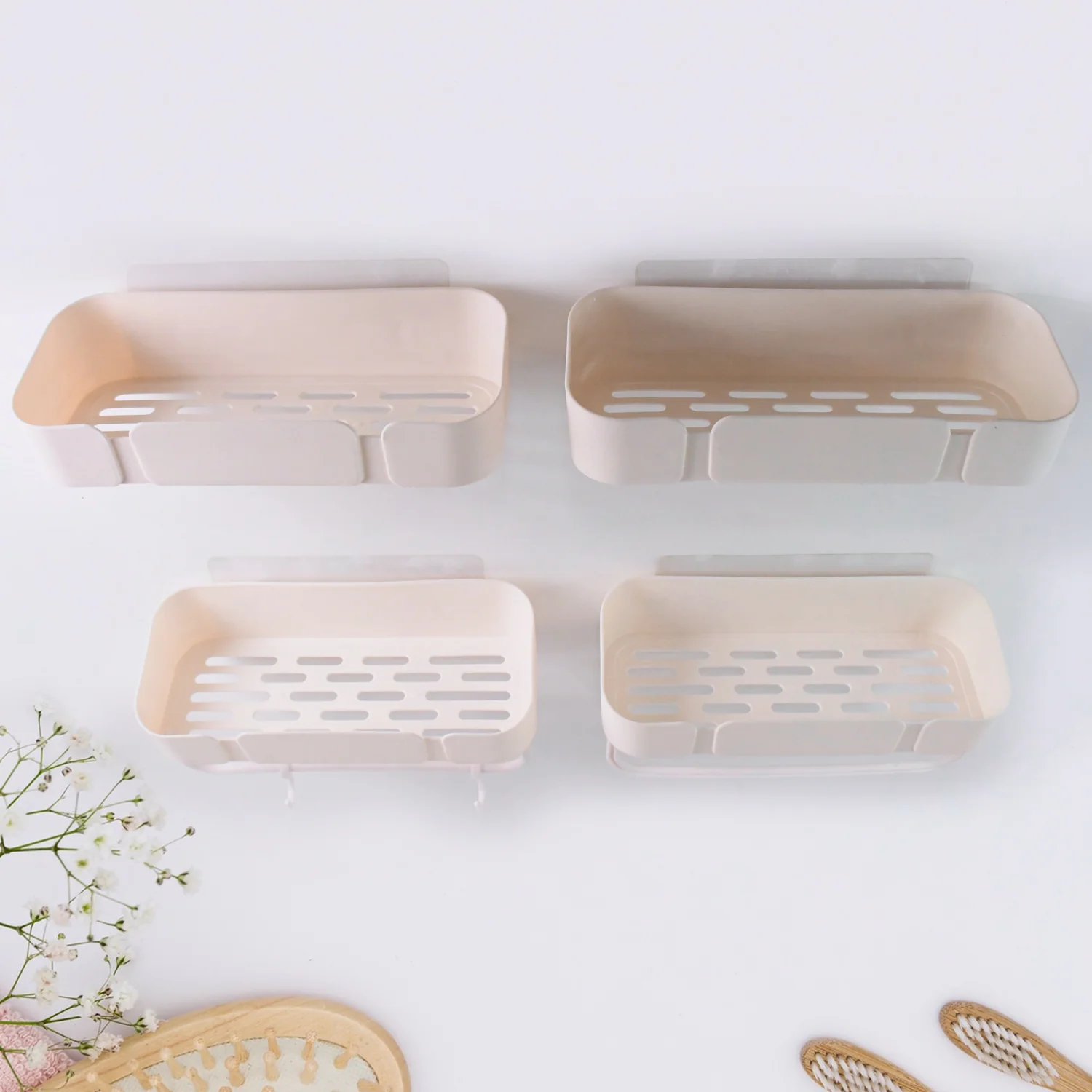 Multipurpose Kitchen Bathroom Wall Corner Shelf Rack (4 Pcs Set) - Image 4