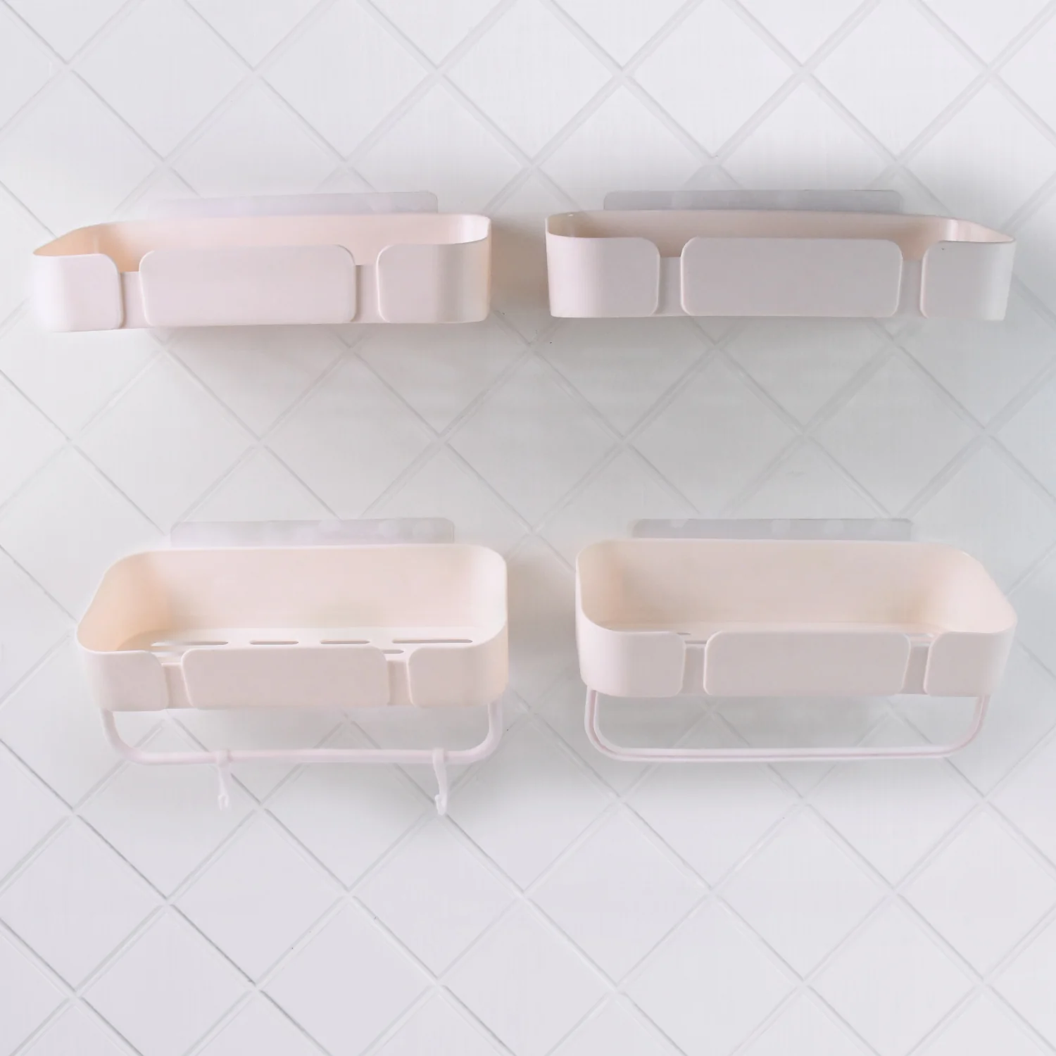 Multipurpose Kitchen Bathroom Wall Corner Shelf Rack (4 Pcs Set) - Image 6