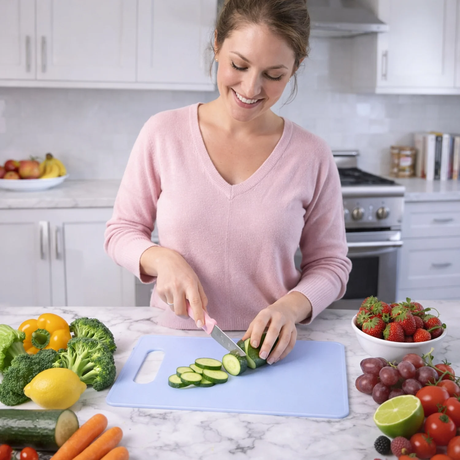3 in 1 Multipurpose Kitchen Fruit & Vegetable Cutting Board Set - Image 4