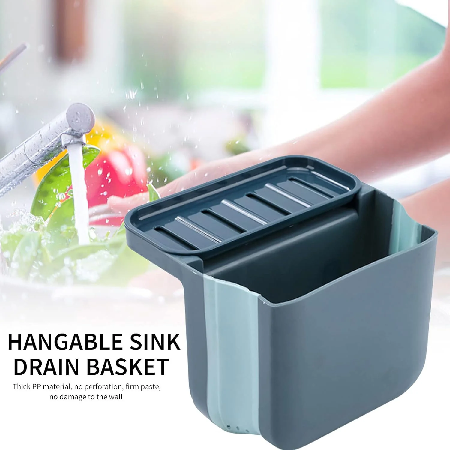 Multipurpose Kitchen Sink Hanging Storage Basket (1 Pc) - Image 4