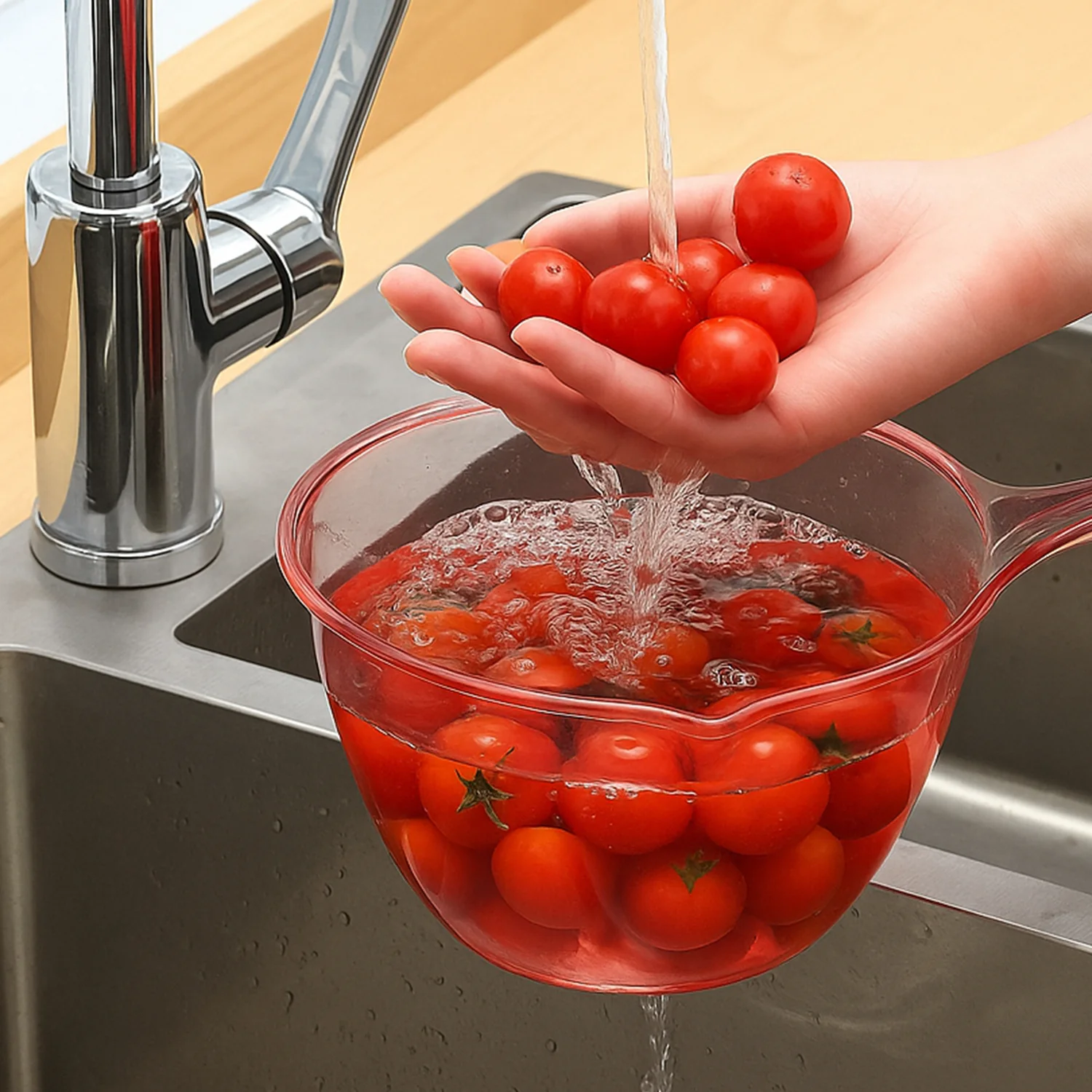 Multipurpose Kitchen Washing & Straining Bowl (1100 ML / 4 Pc) - Image 7