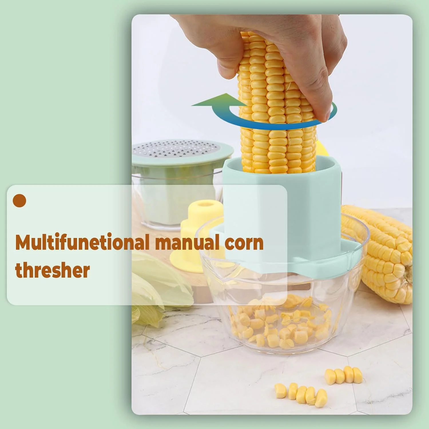 Multipurpose Manual Vegetable Grater and Corn Kernel Stripper (1 Pc) - Image 8
