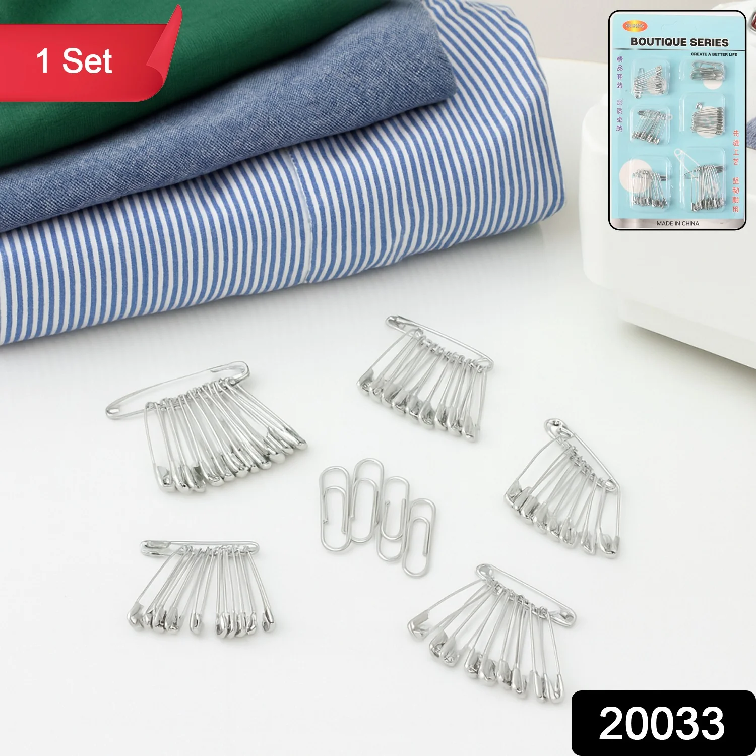 Multipurpose Metal Safety Pin Assortment Set - Image 2