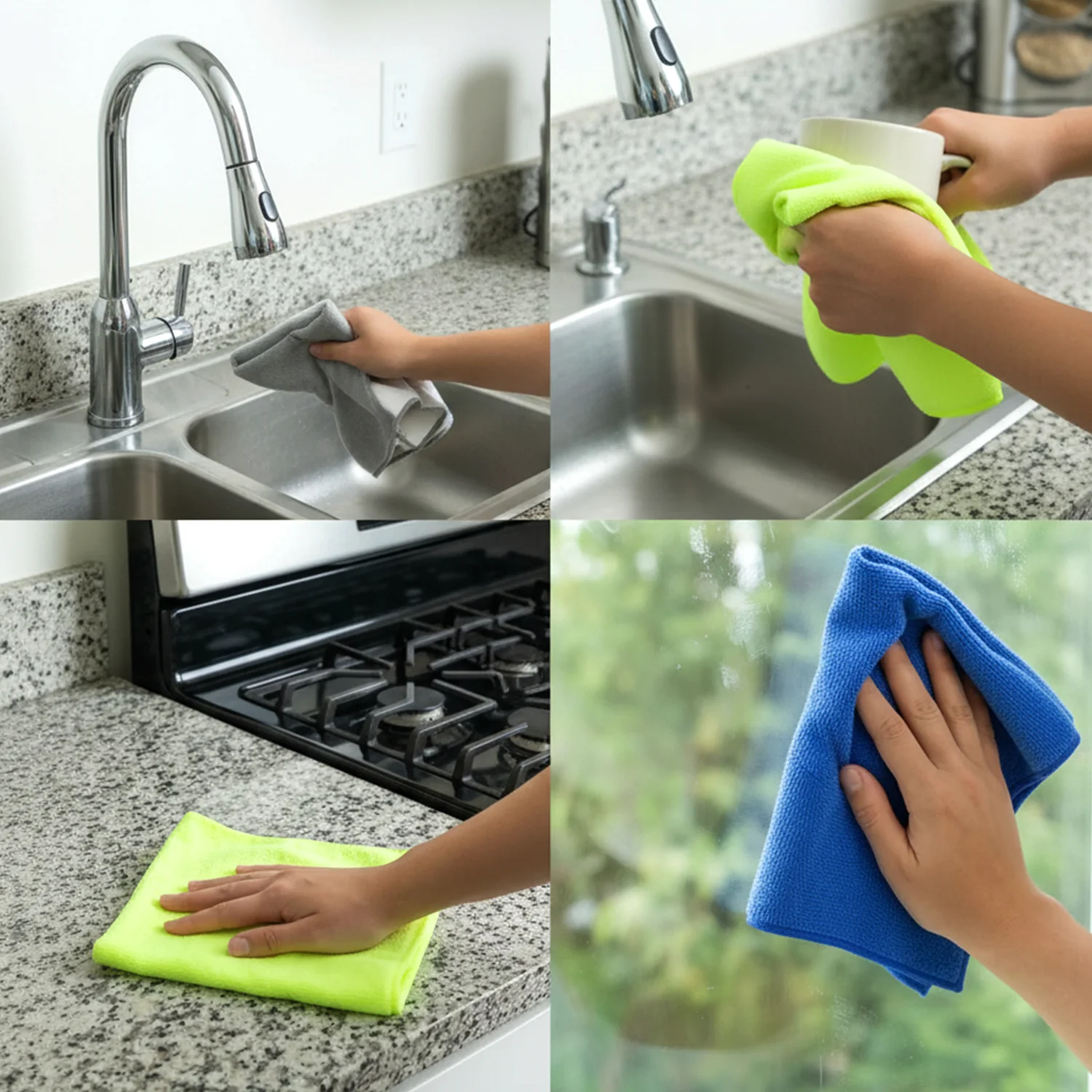 Multipurpose Microfiber Dust Cleaning Cloth (4 Pc Set) - Image 5