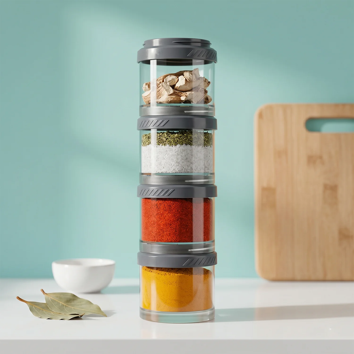 Multipurpose Multi Connecting Stackable Storage Container Set (4 Pc) - Image 3