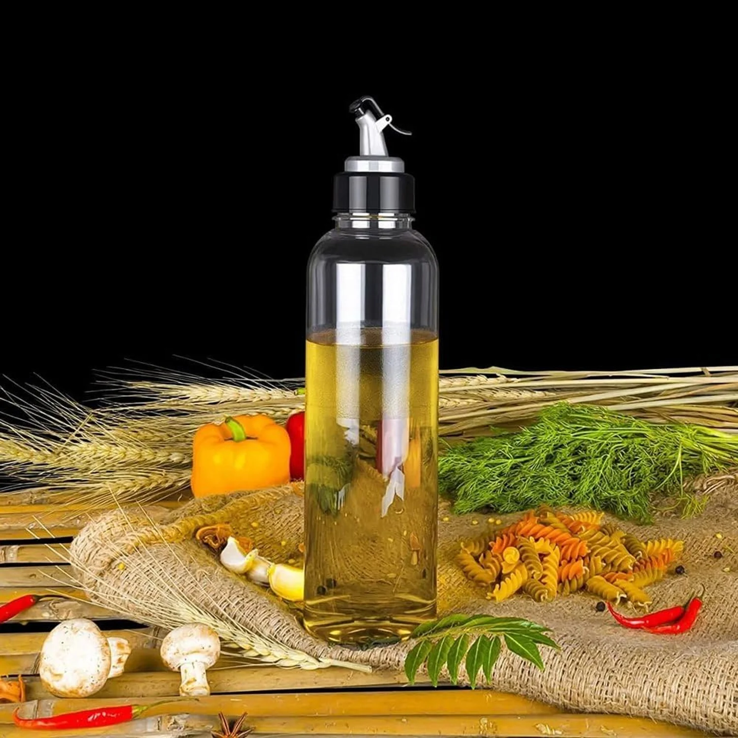 Multipurpose Oil Dispenser Bottle with Flip Top Pour Spout 900 ML - Image 3
