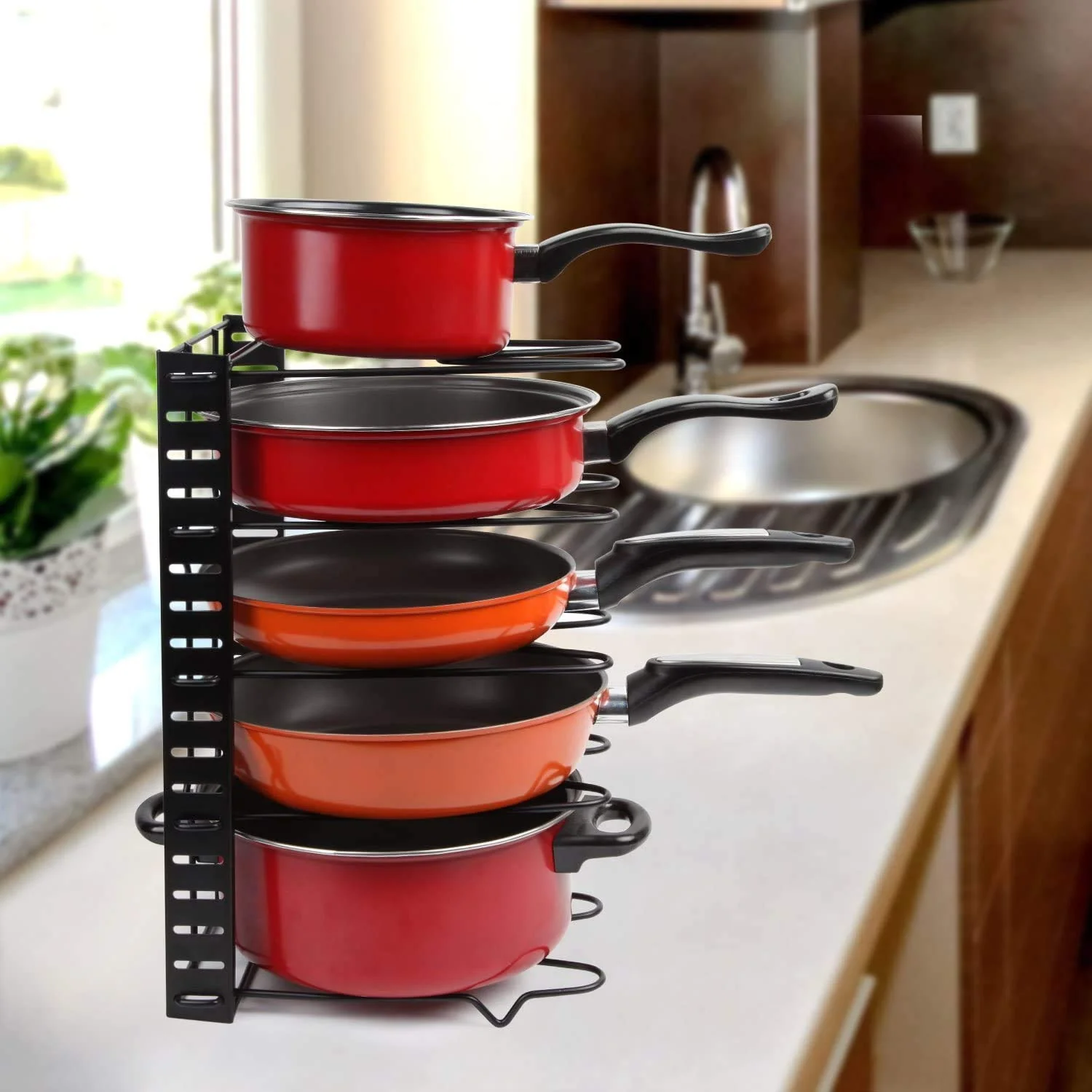 Multipurpose Pan & Pot Organizer Rack (1 Pc) - Image 4