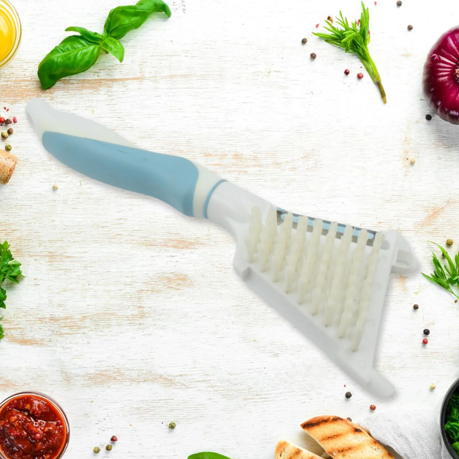 Multipurpose Peeler Brush – Stainless Steel Peeler with Cleaning Brush (1 Pc) - Image 5