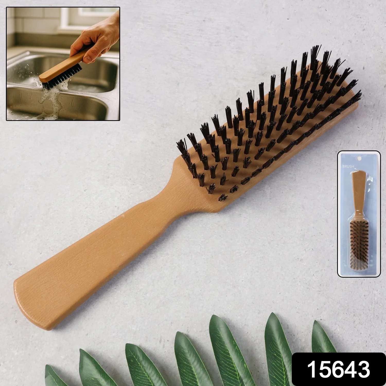 Multipurpose Plastic Handle Cleaning Brush (1 Pc) - Image 2