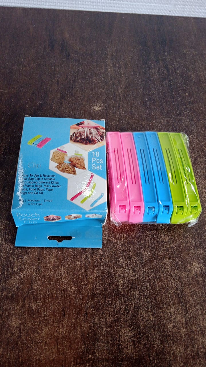 Multipurpose Plastic Pouch Sealer Clips (18 Pc) - Image 7