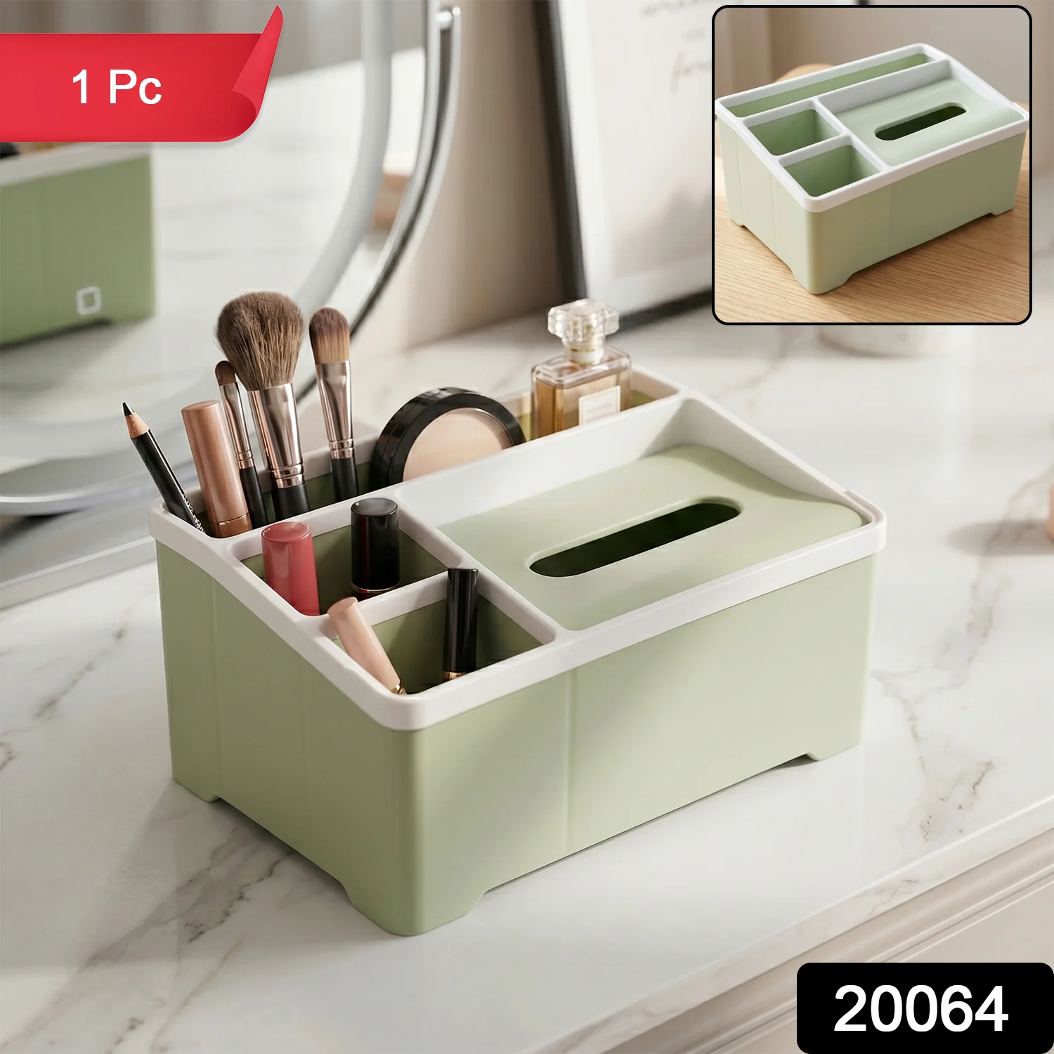 Multipurpose Plastic Storage Organizer Box with Compartments (1 Pc) - Image 2
