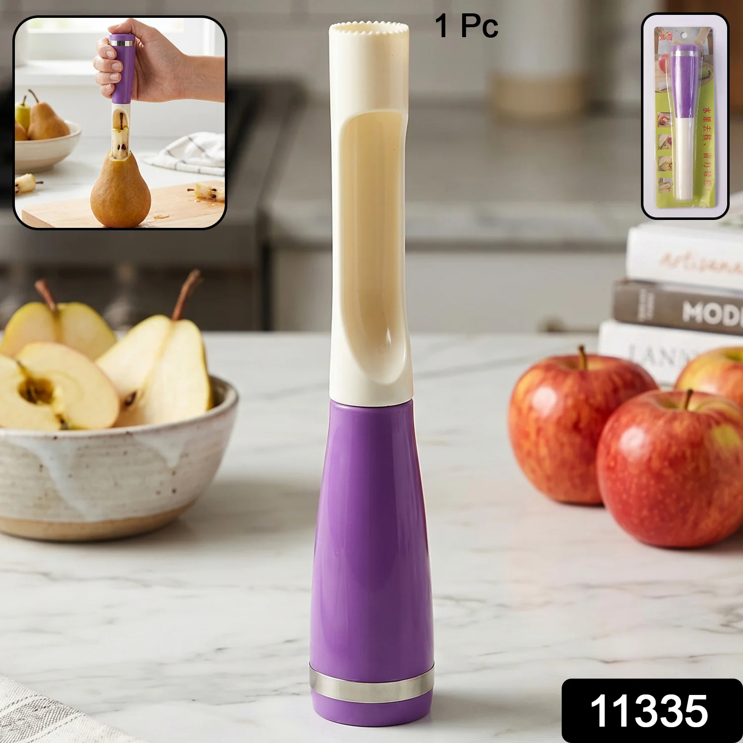Multipurpose Premium Apple Cutter – 1 Pc, Fruit Slicer, Peeler and Corer Tool - Image 2