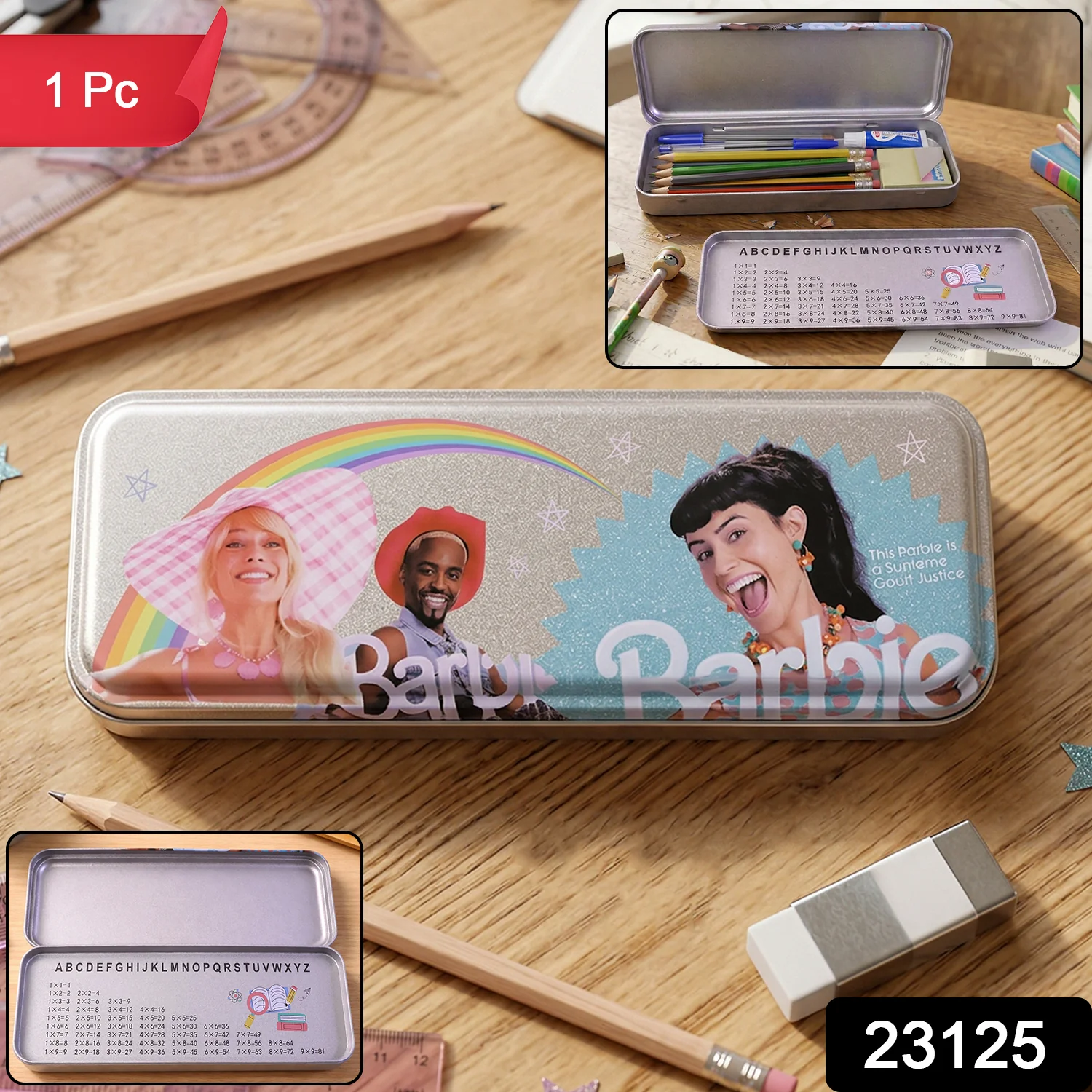 Multipurpose Printed Metal Pencil Box (1 Pc) - Image 2