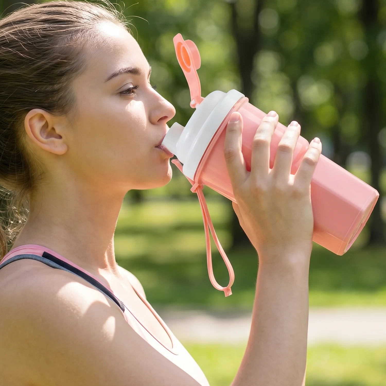 Multipurpose Protein Tumbler with Secure Flip Lid (400ML Approx) - Image 5