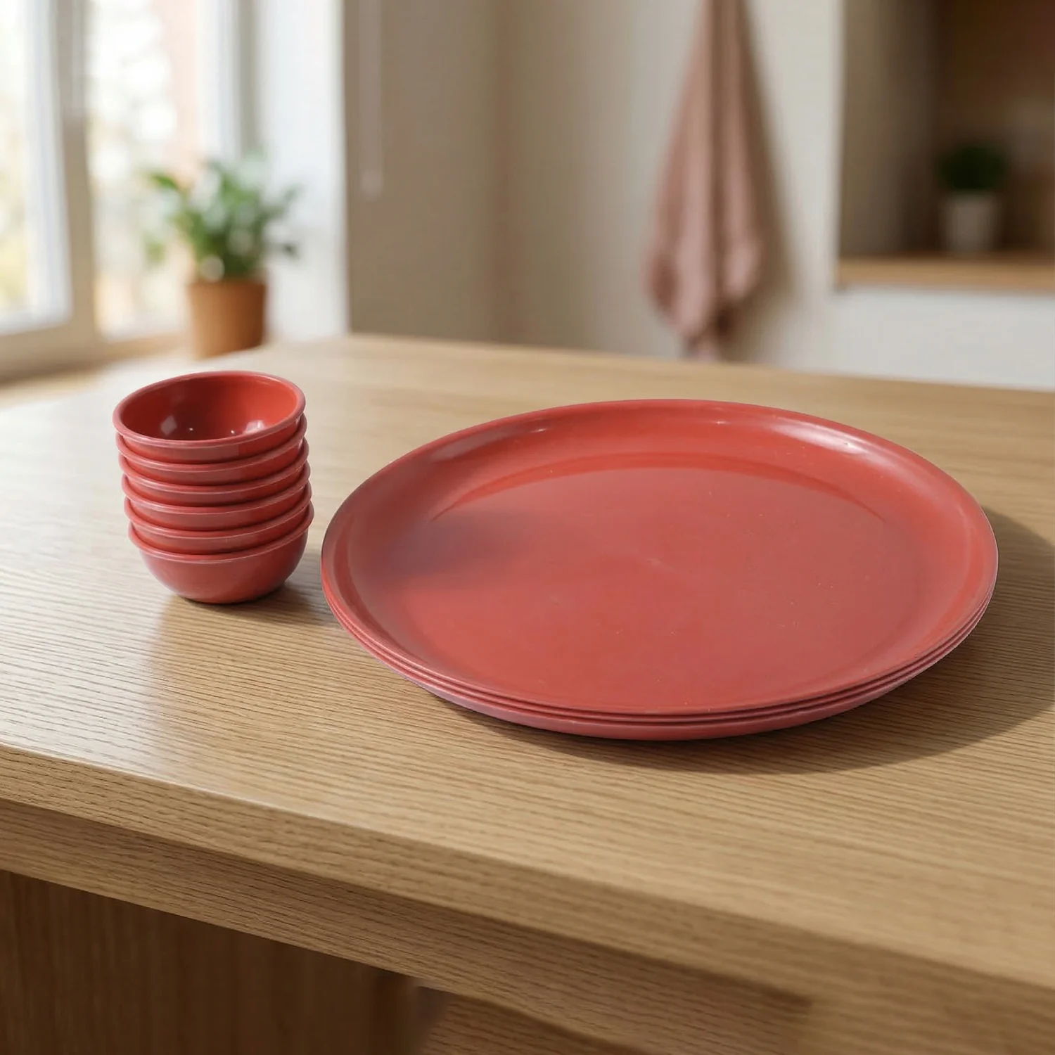 Multipurpose Serving Plate and Bowl Set 3 Plate 6 Bowl (Mix Color) - Image 7