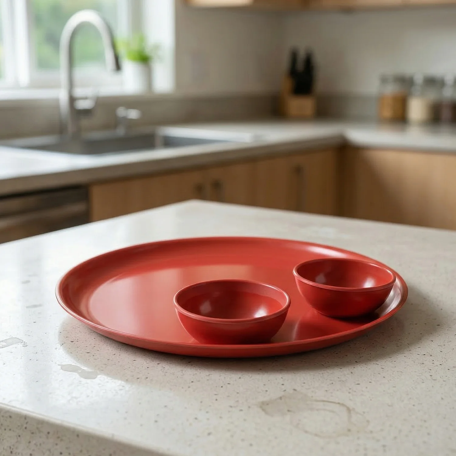 Multipurpose Serving Plate and Bowl Set 3 Plate 6 Bowl (Mix Color) - Image 8
