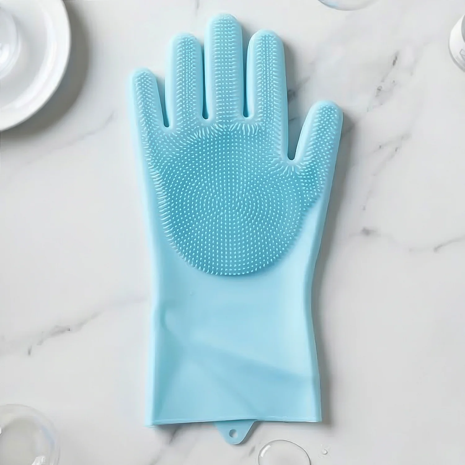 Right Hand Silicone Dishwashing Cleaning Glove with Scrubber Brush (1 Pc) - Image 5