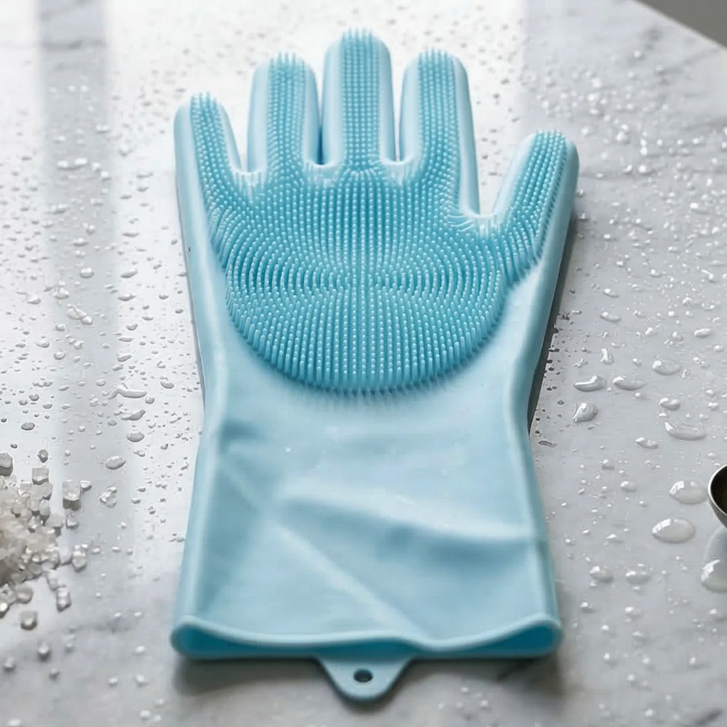 Right Hand Silicone Dishwashing Cleaning Glove with Scrubber Brush (1 Pc) - Image 7