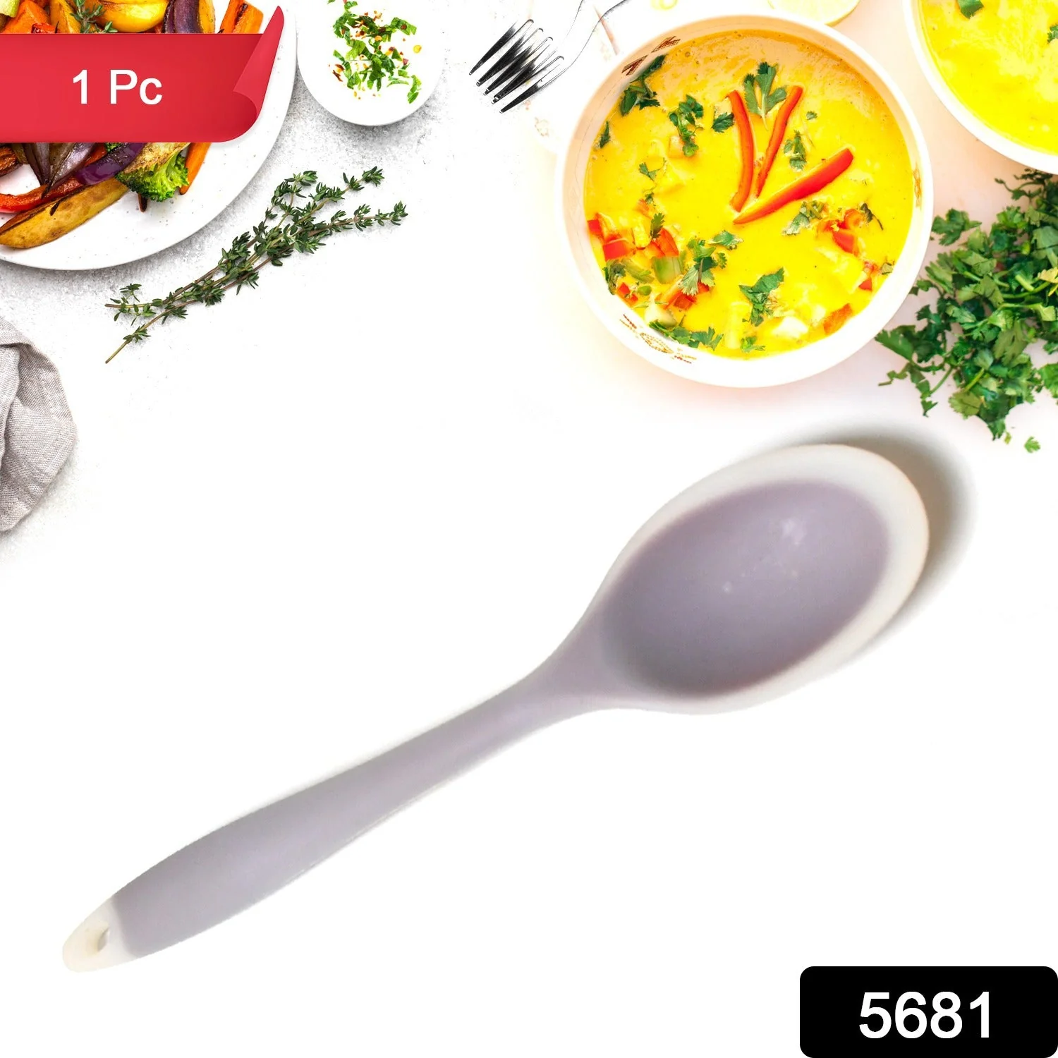 Silicone Basting Spoon for Non-Stick Cookware & Kitchen Use (1 Pc) - Image 2