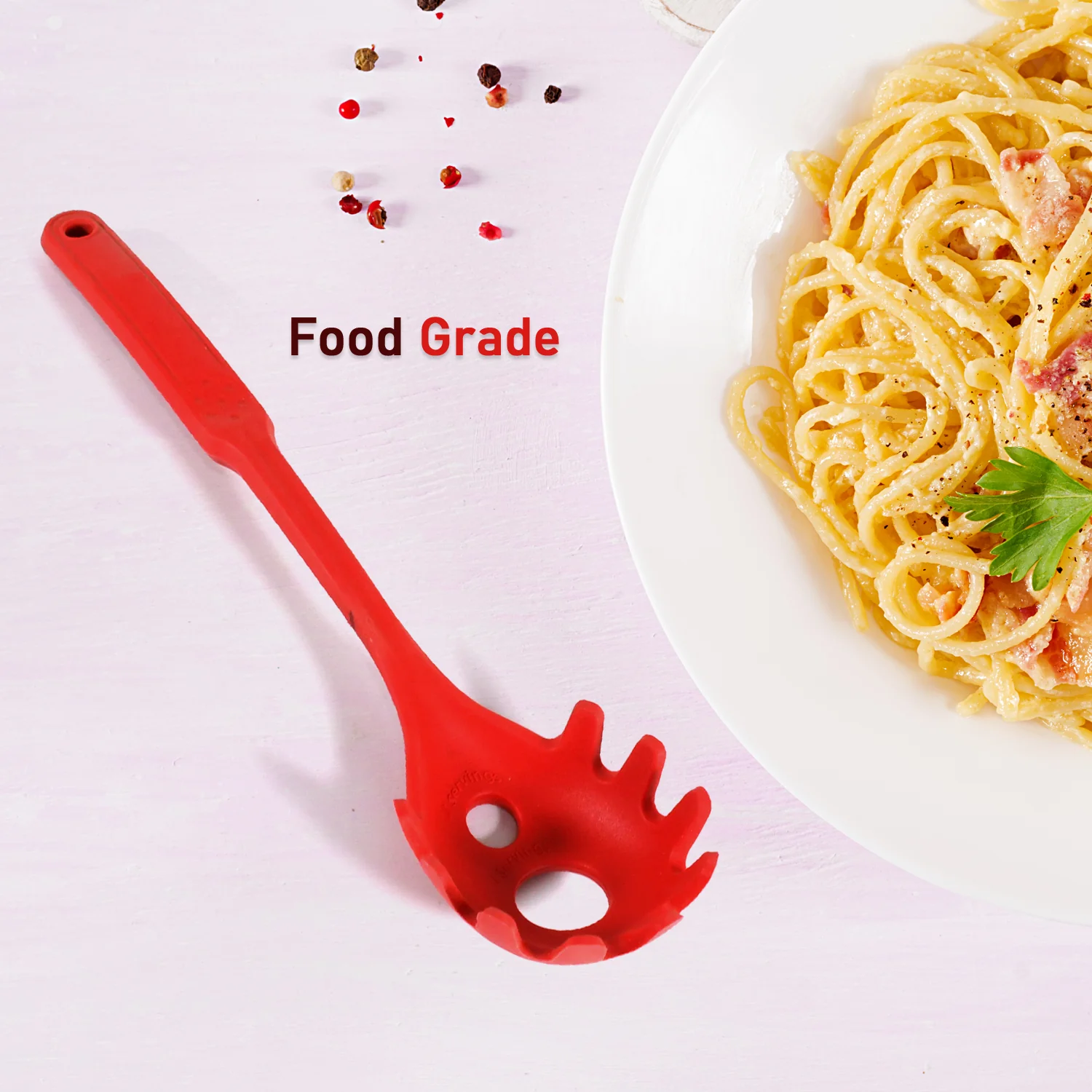 Multipurpose Silicone Spoon, Silicone Basting Spoon Non-Stick Kitchen Utensils Household Gadgets Heat-Resistant Non Stick Spoons Kitchen Cookware Items For Cooking and Baking (1 pc) - Image 3