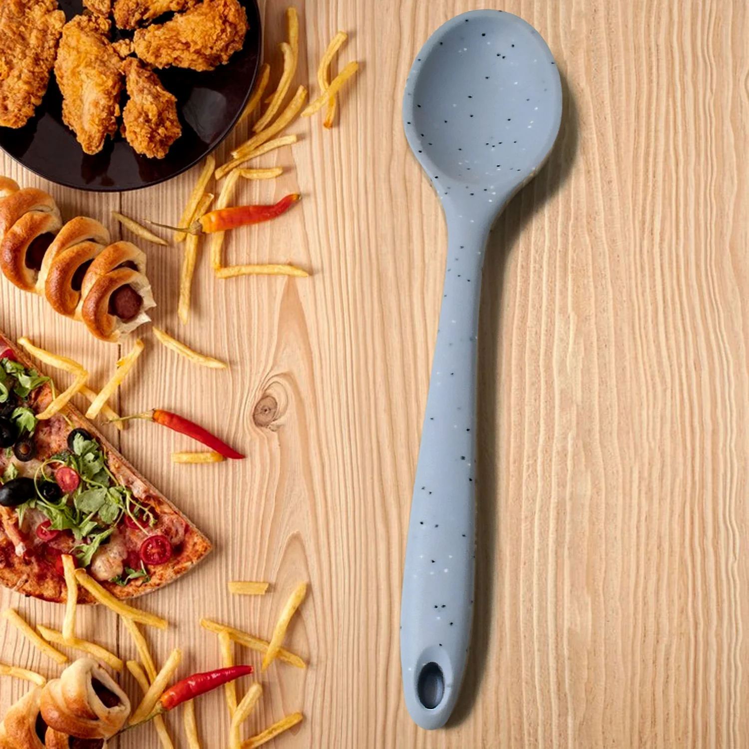 Silicone Multipurpose Basting Spoon Heat-Resistant Non-Stick Cooking Set (6 Pcs) - Image 6