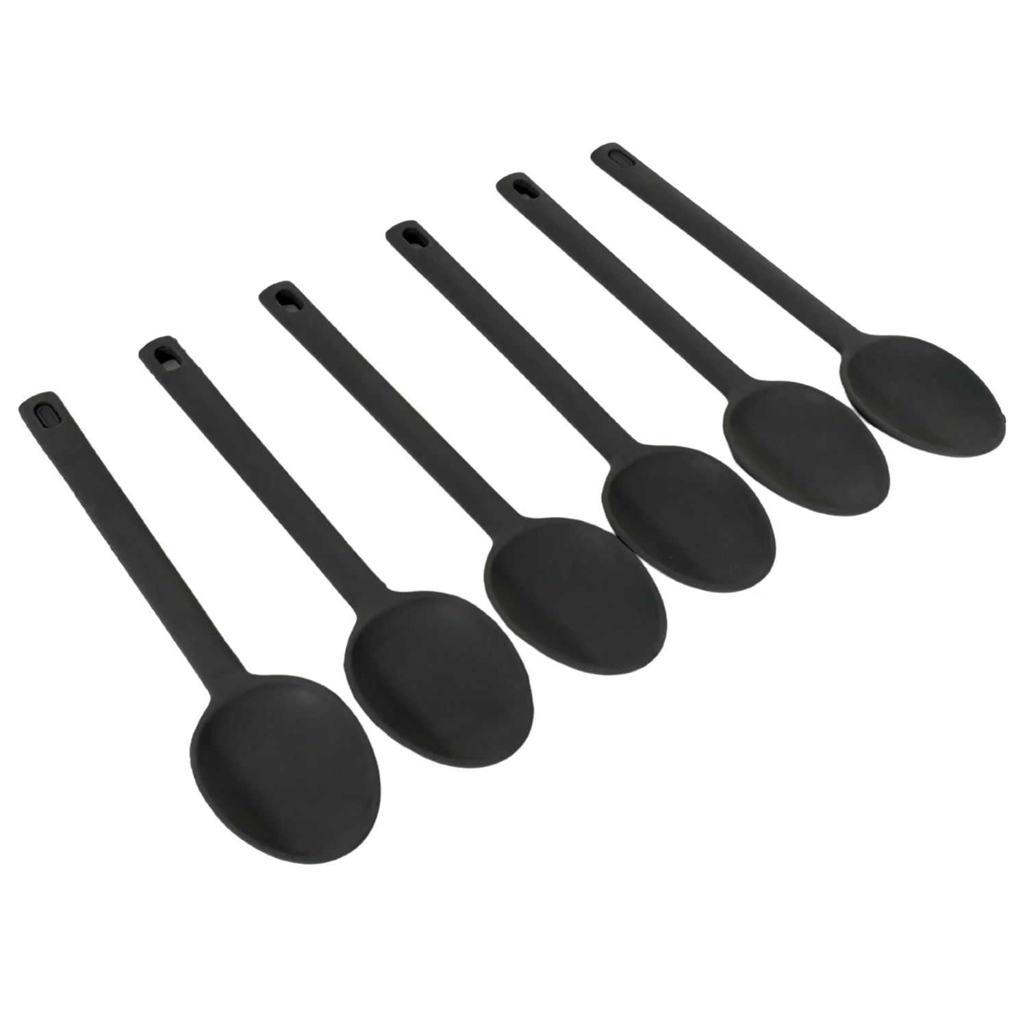 Multipurpose Silicone Spoon, Silicone Basting Spoon Non-Stick Kitchen Utensils Household Heat-Resistant Non Stick Spoons Kitchen Cookware Items For Cooking and Baking (6 Pcs Set) - Image 3