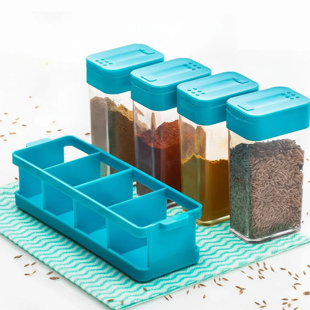 multipurpose spice rack with tray set of 4 - Image 3