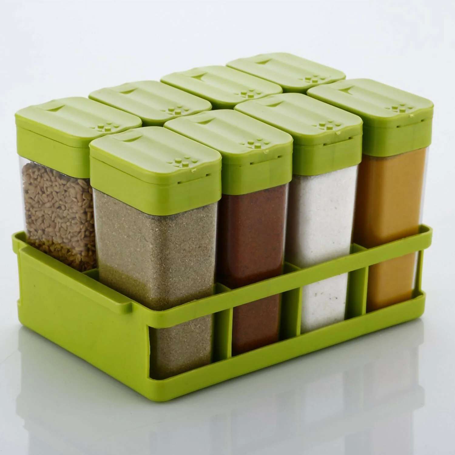 multipurpose spice rack with tray set of 8 - Image 4