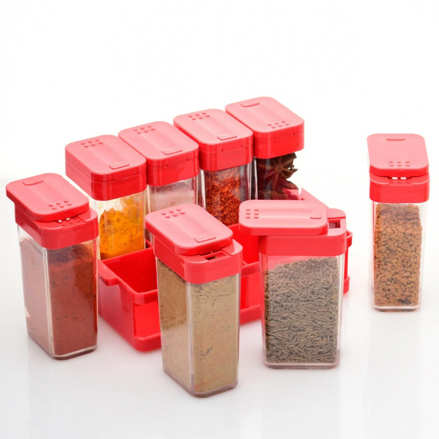 multipurpose spice rack with tray set of 8 - Image 8