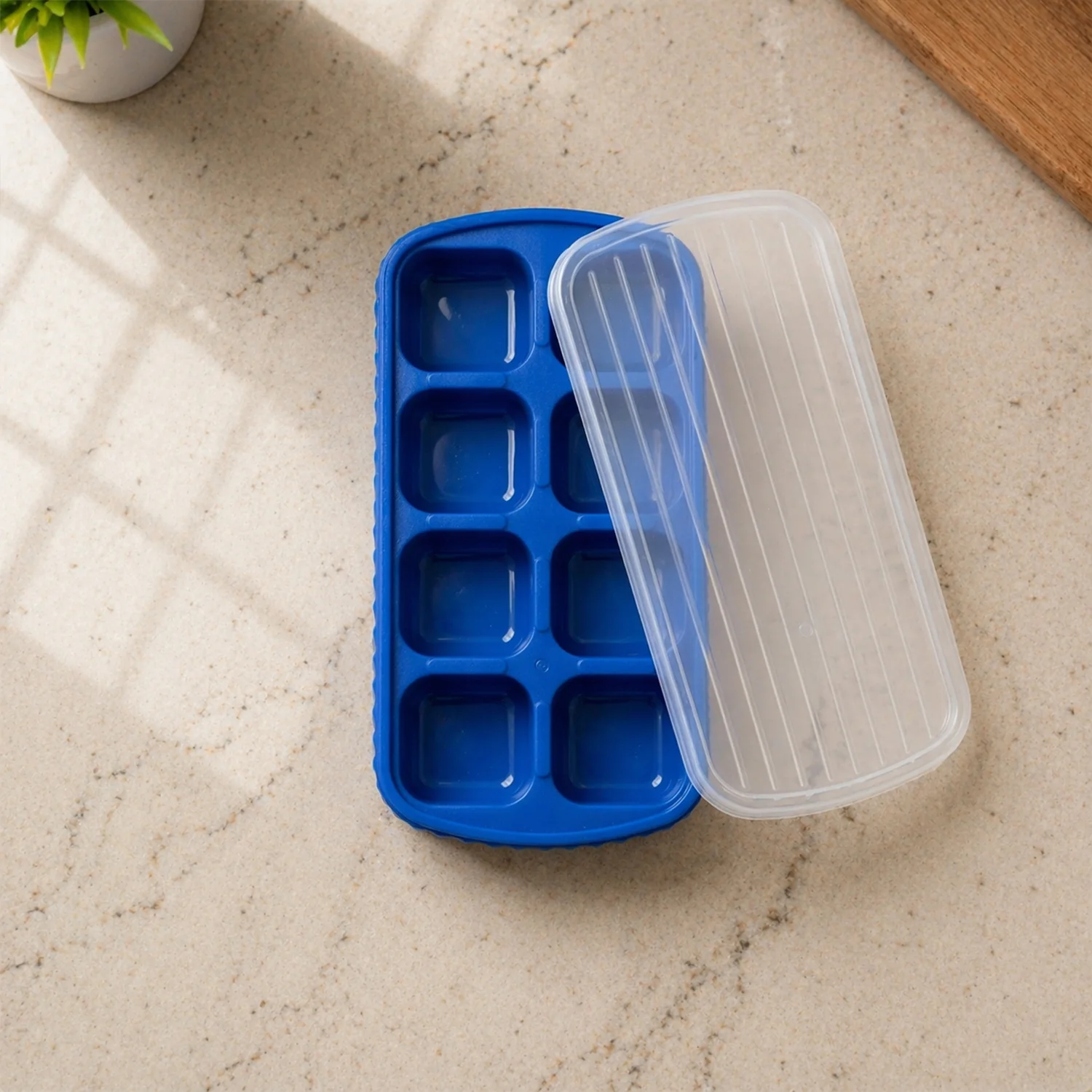 Multipurpose Square Ice Cube Tray with Lid (1 Pc, 17x9 Cm, 8 Grid) - Image 7