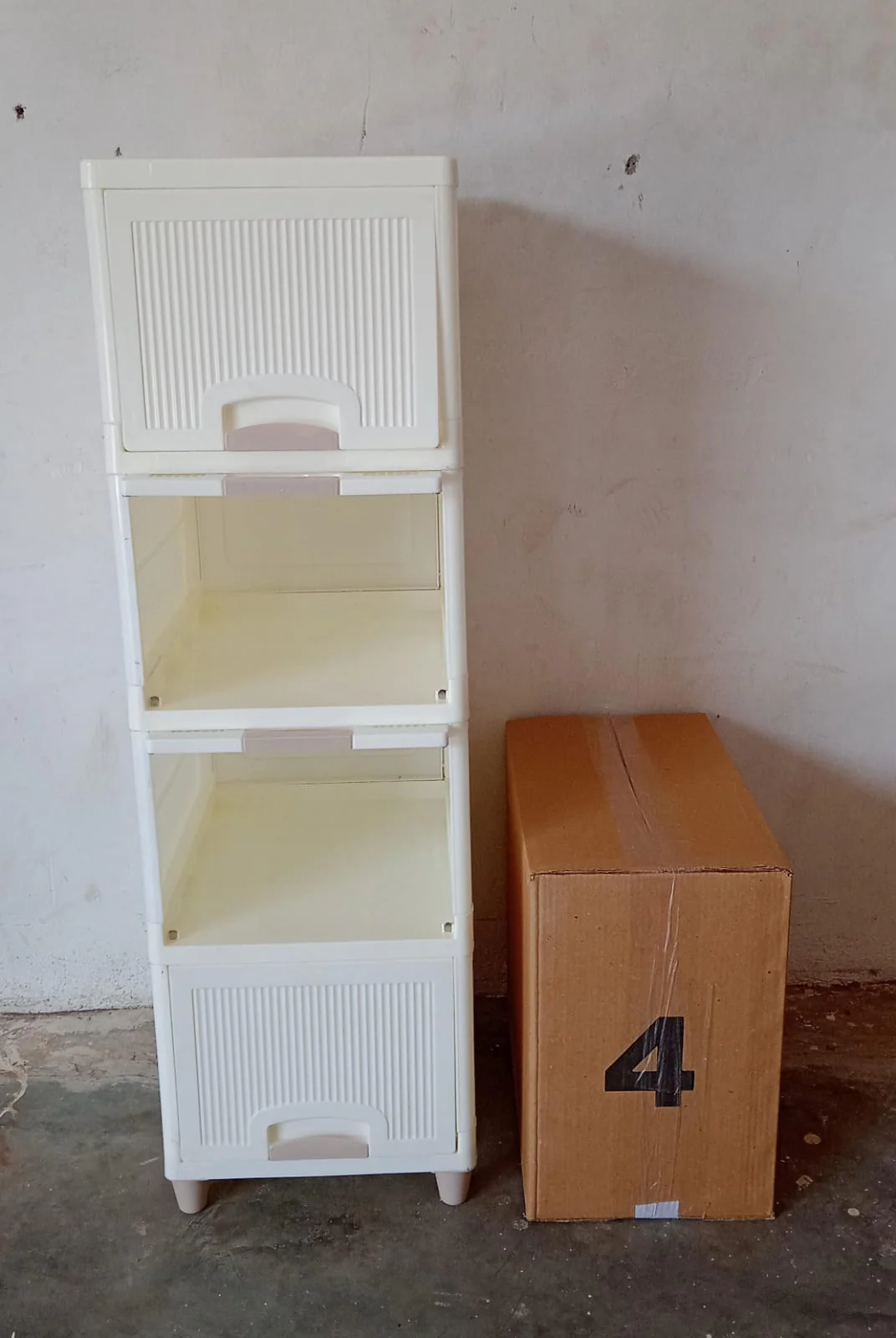 Multipurpose Storage Cabinet, Storage Solutions plastic drawers || Multi Layer Wardrobe Storage Drawers || Foldable Multipurpose Drawer Units For Kitchen, Bathroom, Bedroom, Cloth (4 Layer) - Image 6