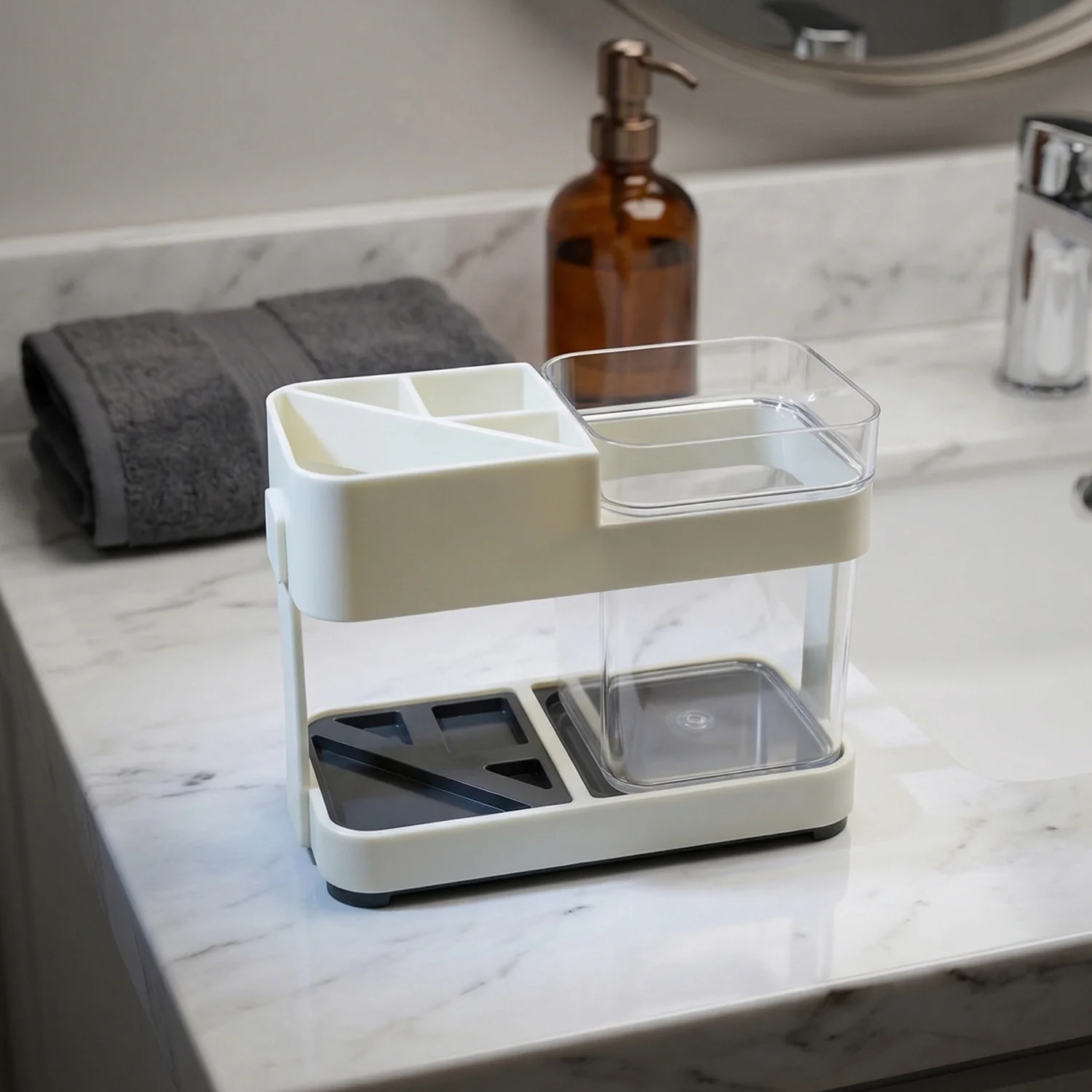 Multipurpose Toothbrush & Toothpaste Stand Holder (1 Set) - Image 3