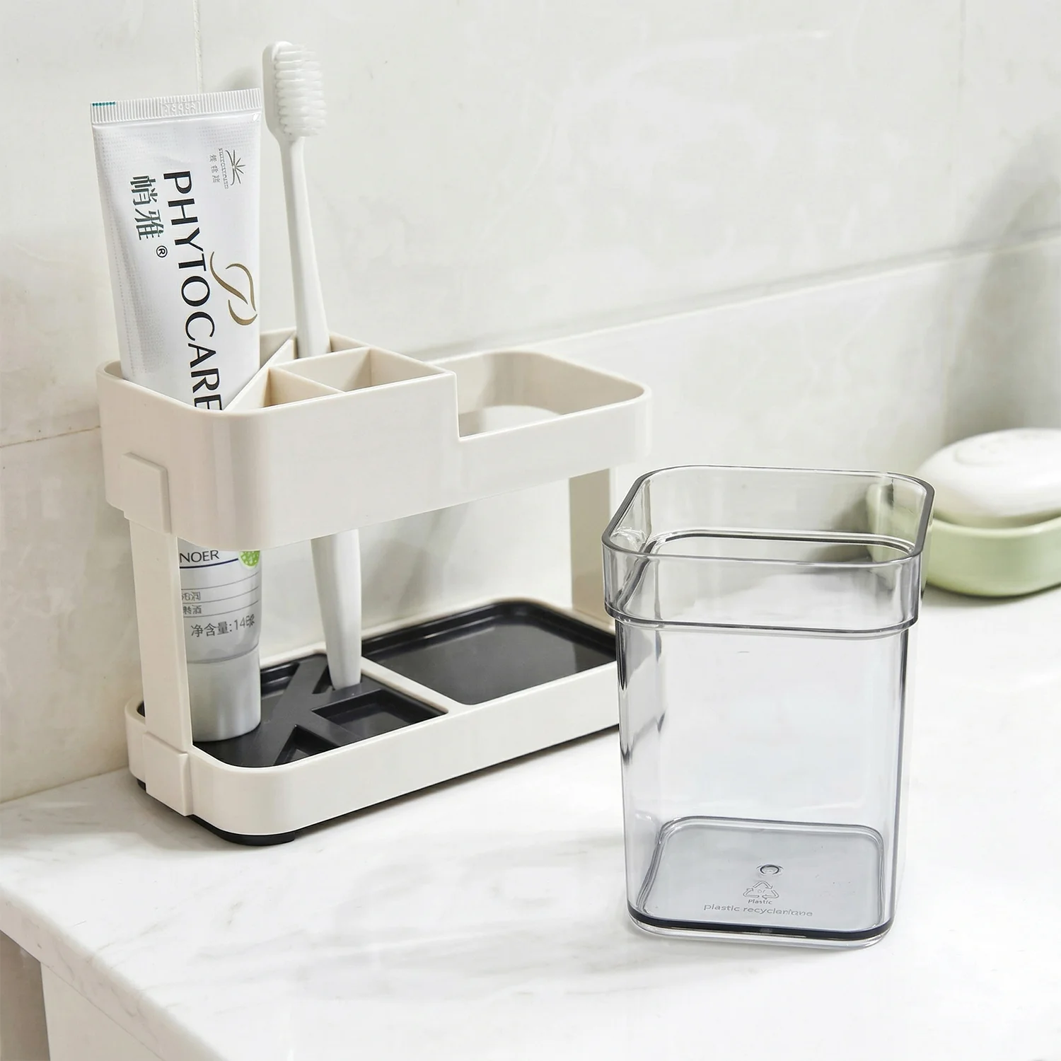 Multipurpose Toothbrush & Toothpaste Stand Holder (1 Set) - Image 5