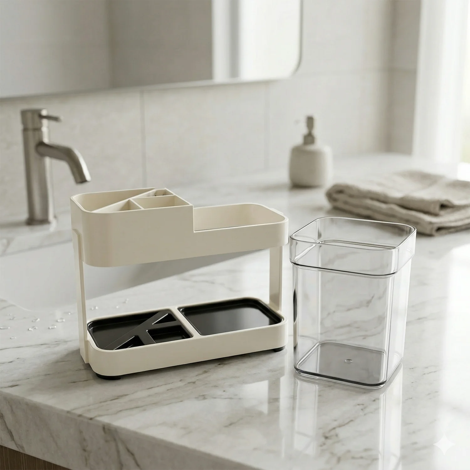 Multipurpose Toothbrush & Toothpaste Stand Holder (1 Set) - Image 7