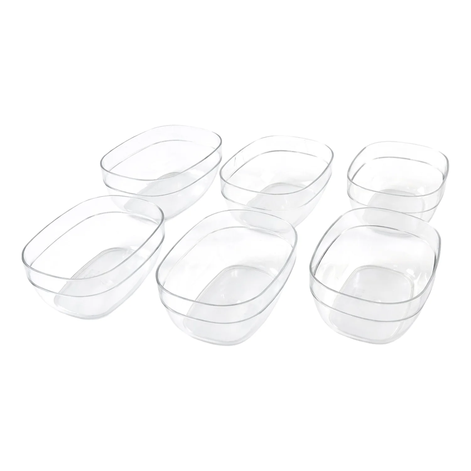 Multipurpose Transparent Serving & Storage Bowls Set (6 Pc Set) - Image 5