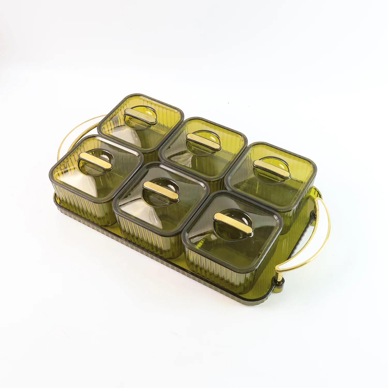 Liger Multipurpose Transparent Spice Jar Set with Tray and Lids 400ML Approx (6 Pc) - Image 5