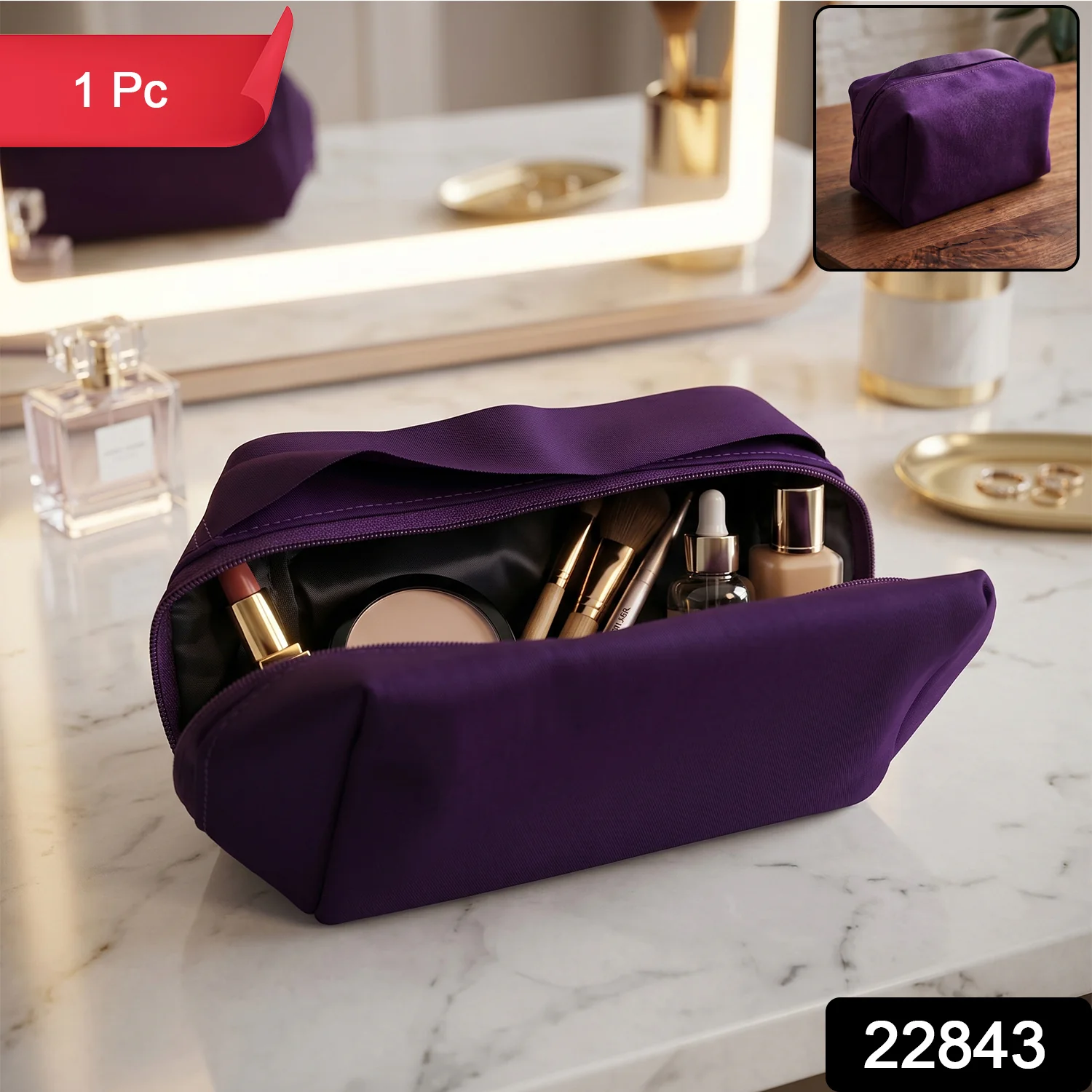 Multipurpose Travel Makeup Organizer Storage Bag (1 Pc) - Image 2