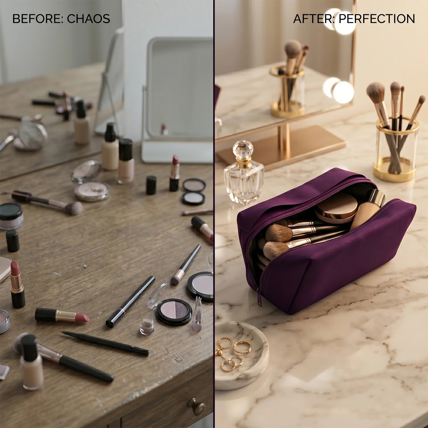Multipurpose Travel Makeup Organizer Storage Bag (1 Pc) - Image 7
