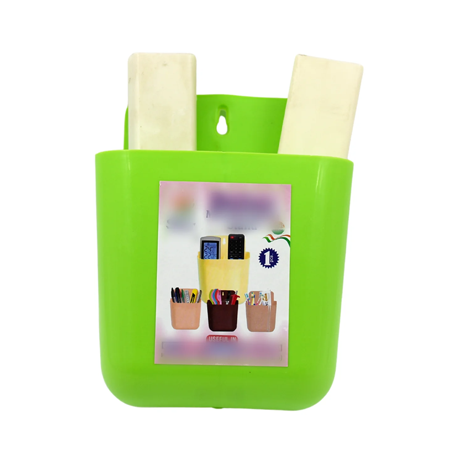2-Section Multipurpose Wall Holder – Mobile, Remote & Makeup Brush Storage (1 Pc) - Image 9