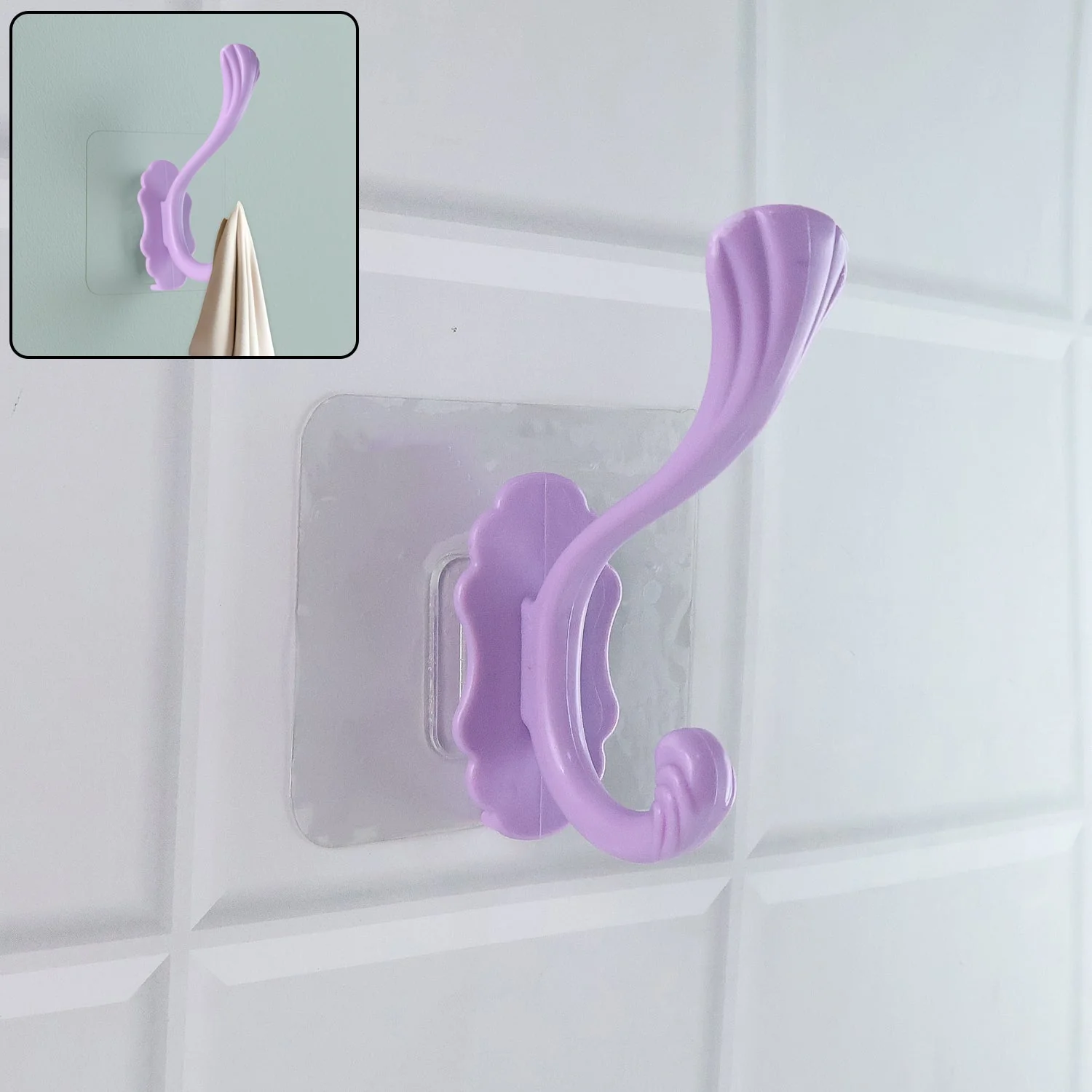 Multipurpose Wall Hook Self Adhesive Heavy Duty Hanging Hook (1 Pc) - Image 3