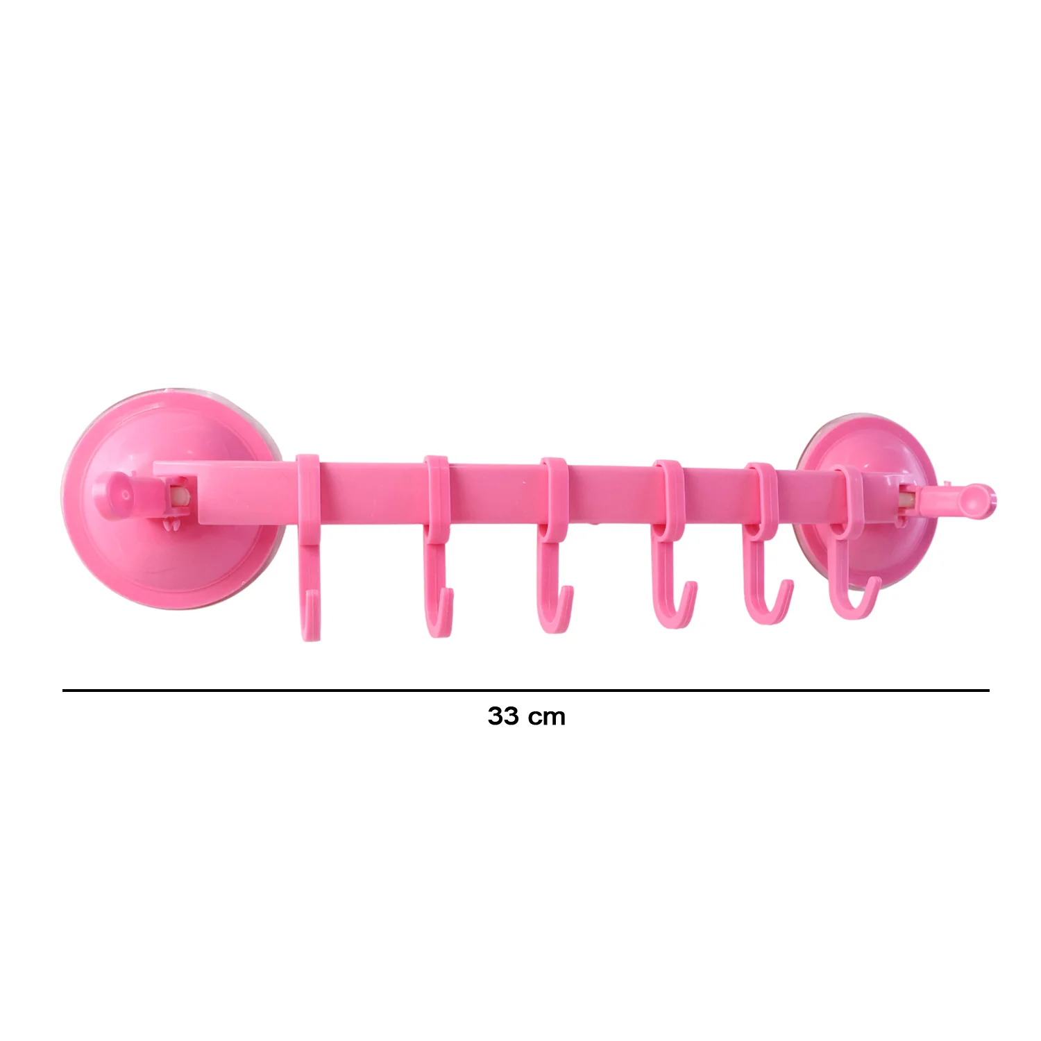 Multipurpose Wall-Mounted Plastic Hanging Rack (6 Hook, 1 Pc) - Image 6