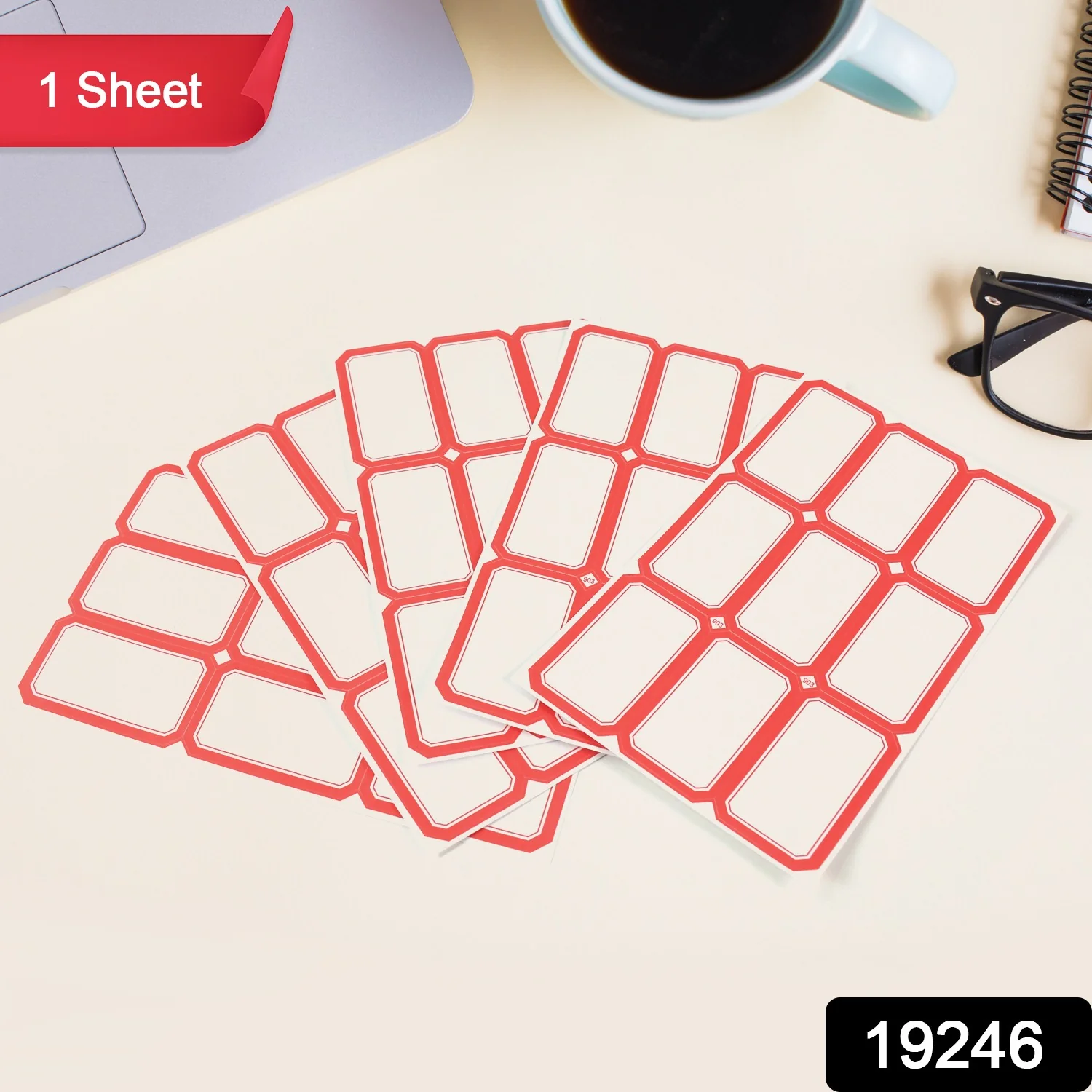 Multipurpose Writable Blank Label Sticker Sheets (1 Sheet) - Image 2
